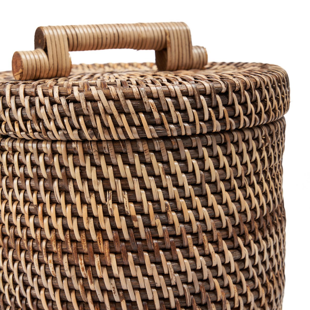 Rotan opbergmand smal & hoog – natuurlijk bruin Bazar Bizar Living