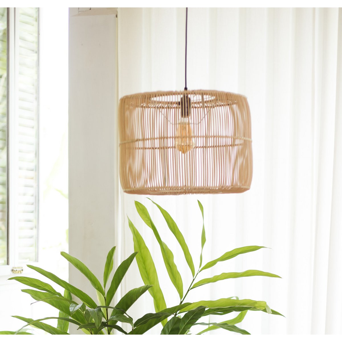 Rotanlamp | Boho lampenkap | Hanglamp LIKU (2 maten) Soeji