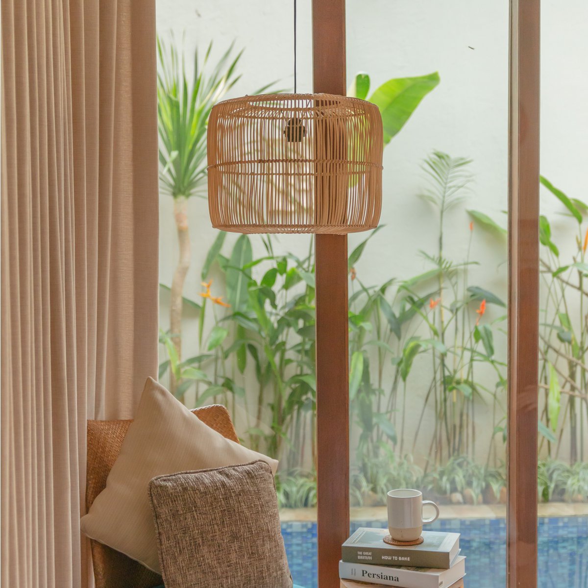 Rotanlamp | Boho lampenkap | Hanglamp LIKU (2 maten) Soeji
