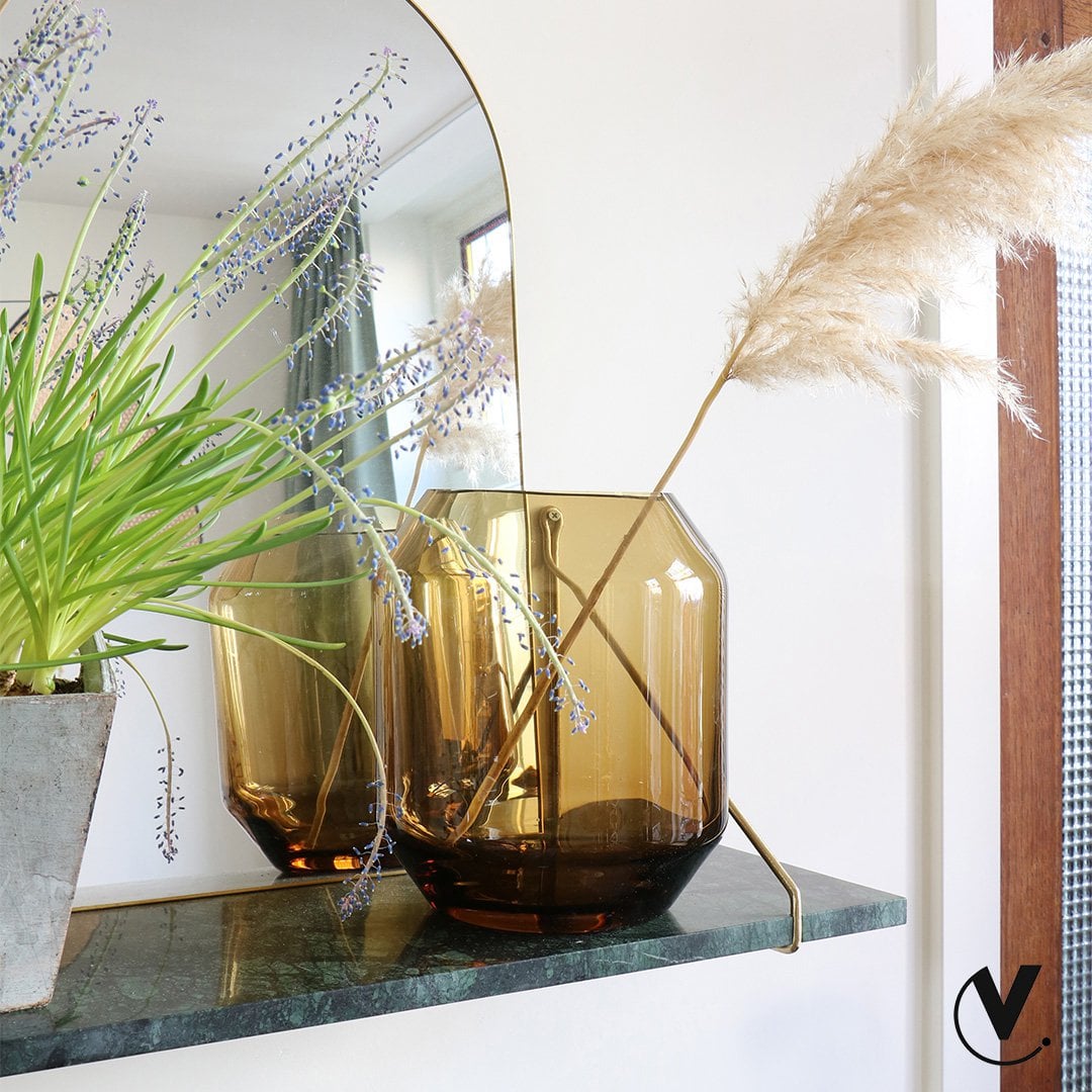 SALE! Vaas - Sill S Ø20 cm cognac Vase The World