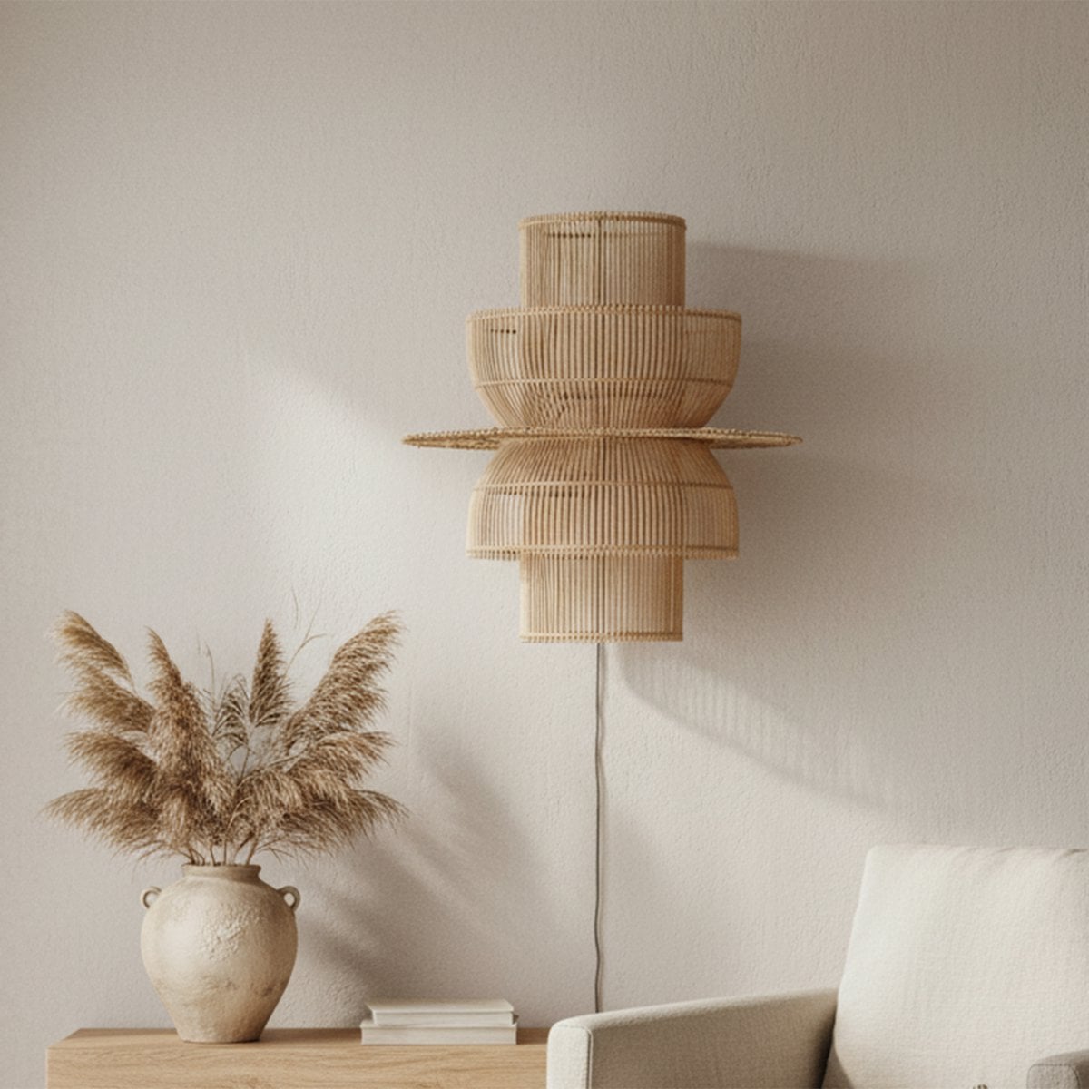 Saturn rotan wandlamp Raw Materials