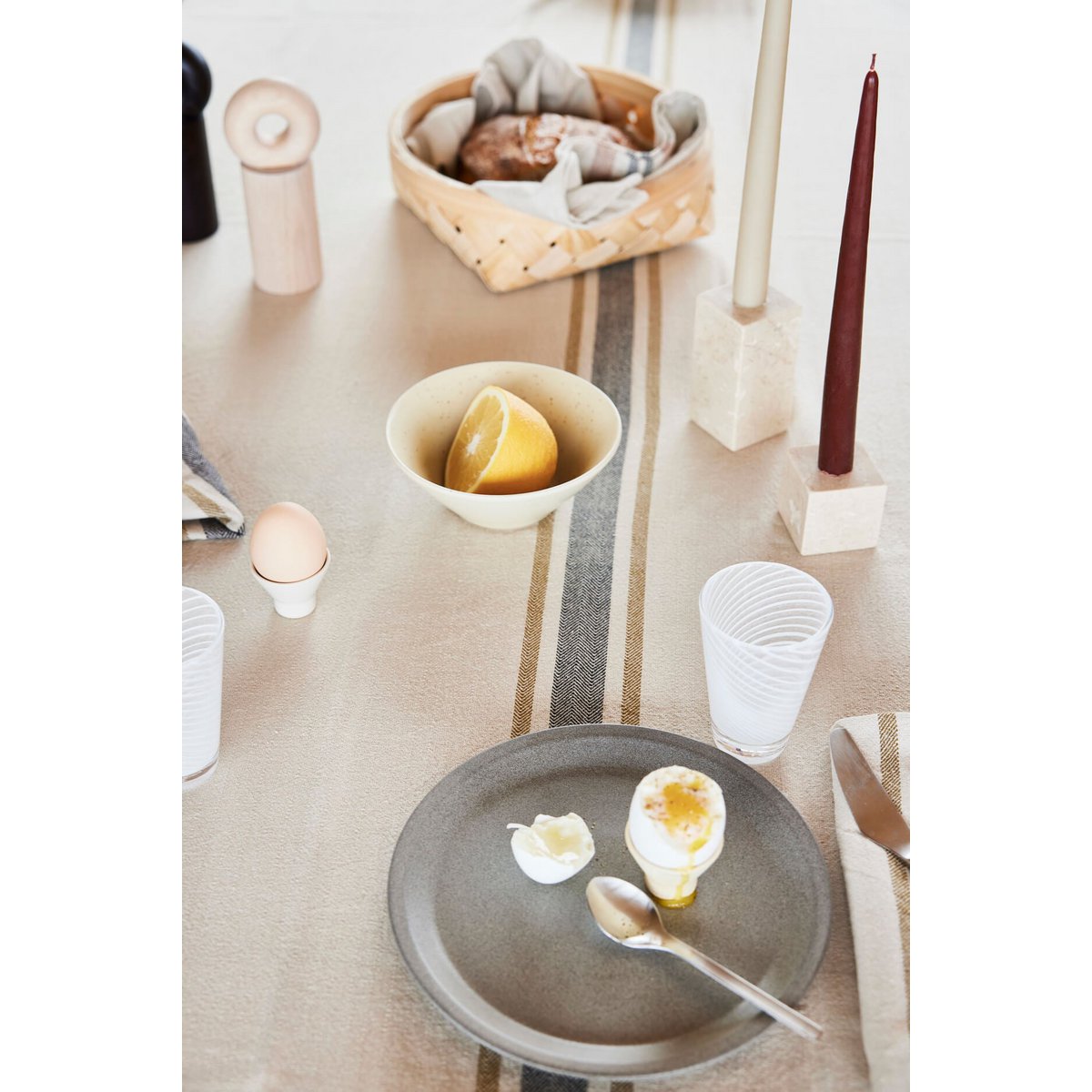 Savi Vierkante Marmeren Kandelaar - Laag OYOY LIVING DESIGN