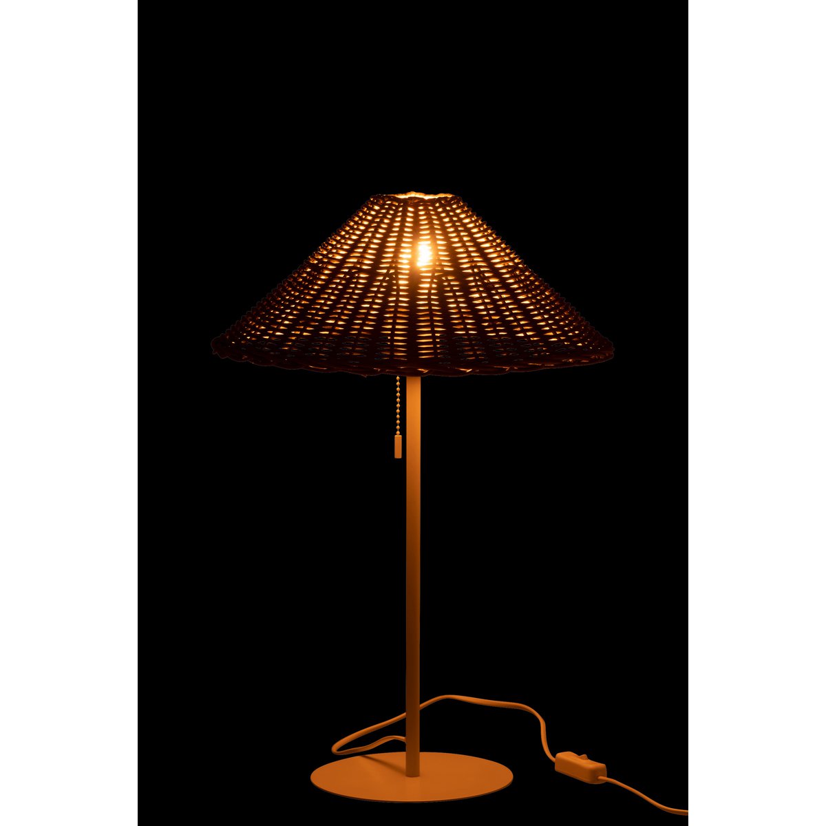 schemerlamp met rotan kap - wit - J-Line J-Line