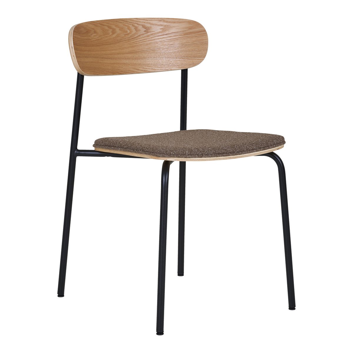 Set van 2 eetkamerstoelen - Estepona -essenhout - zwart staal - naturel House Nordic ApS