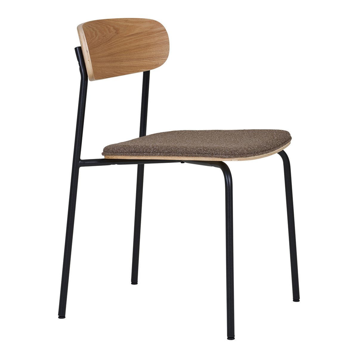 Set van 2 eetkamerstoelen - Estepona -essenhout - zwart staal - naturel House Nordic ApS