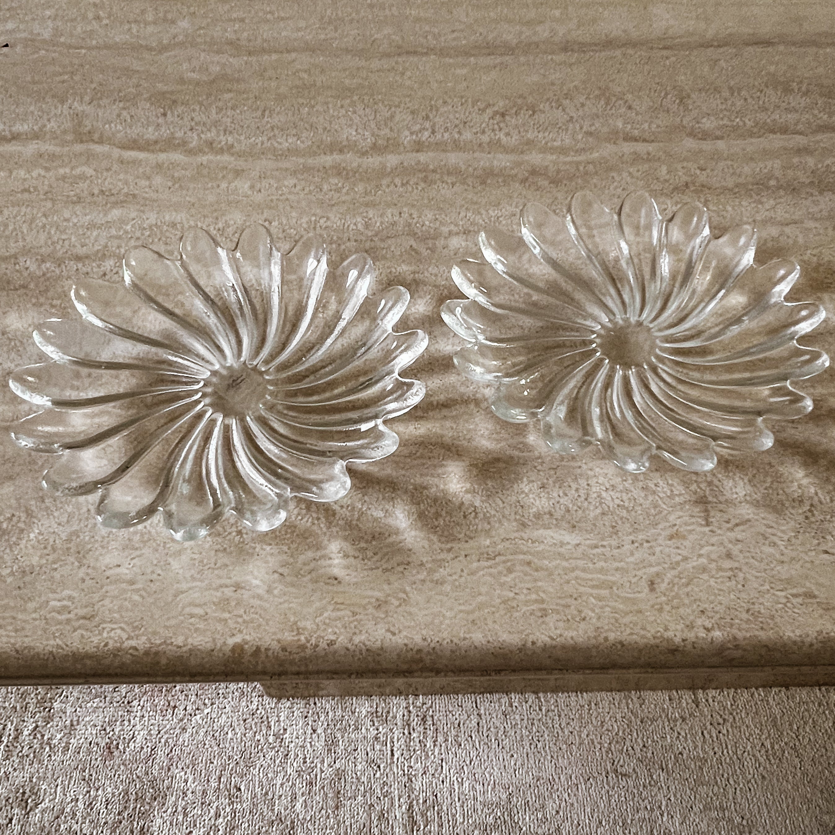 set van 2 glazen bloembordjes – collection liebenstein – walther glas – pre-loved Noii HOME