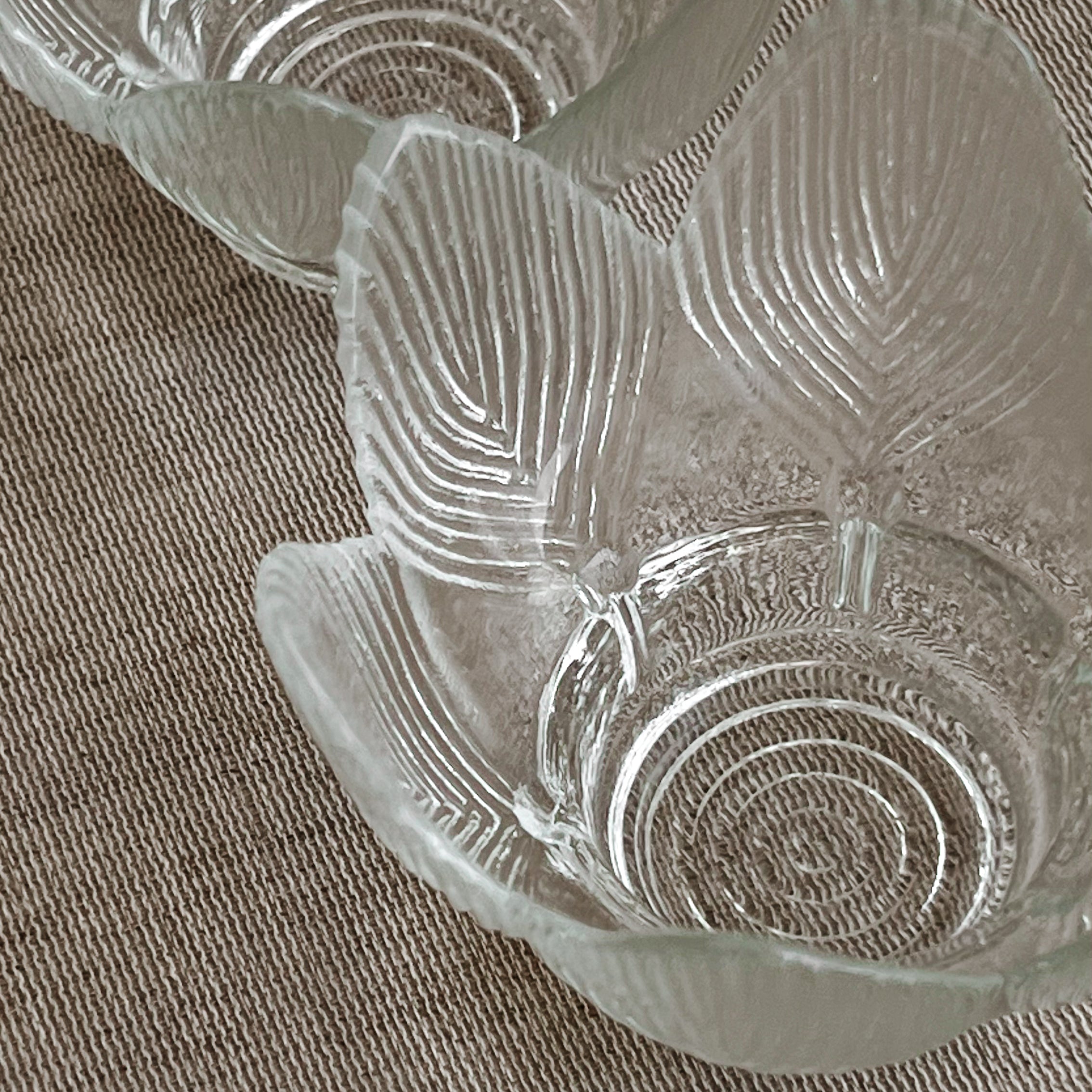 set van 2 glazen lotus waxinelichthouders – transparant – vintage Noii HOME
