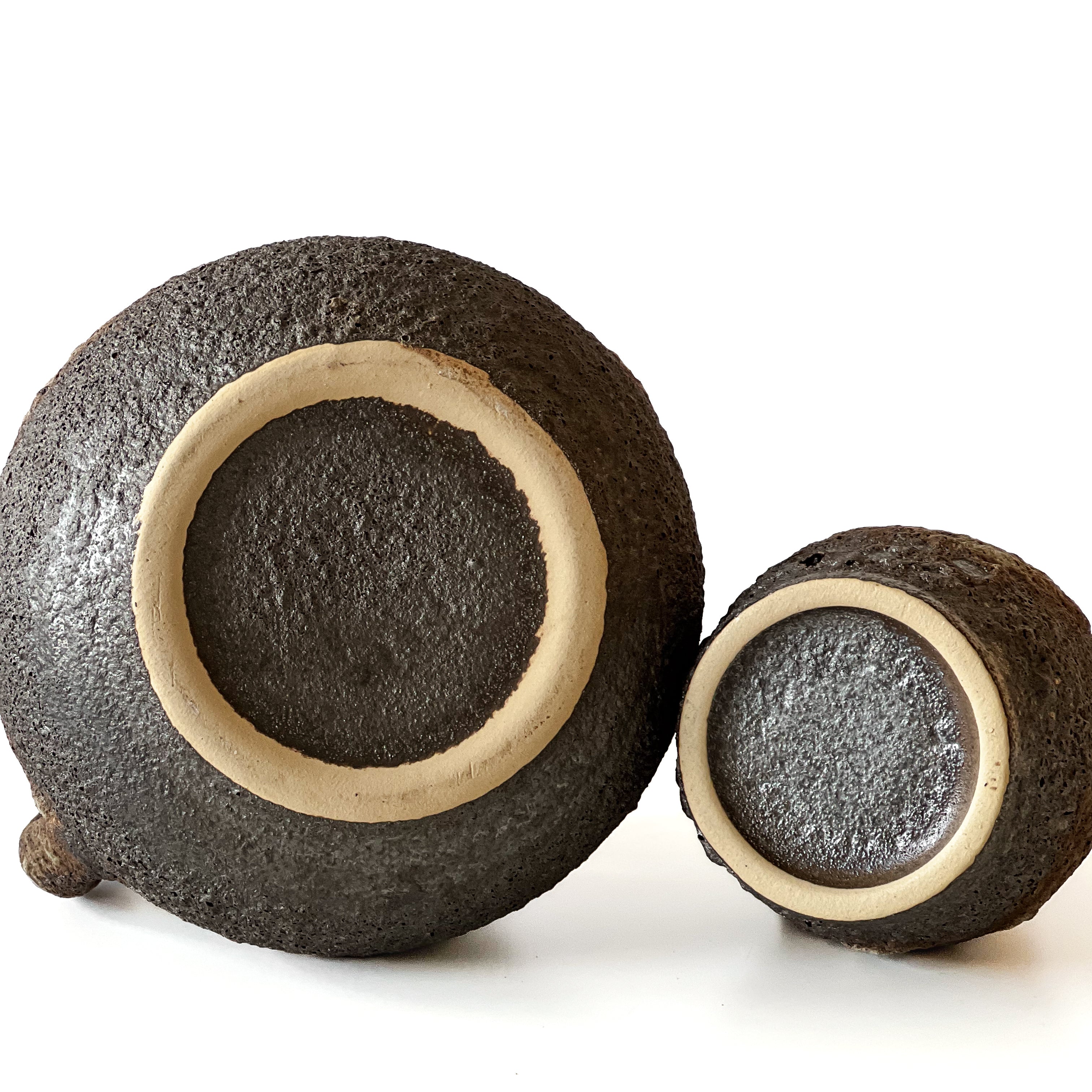 set van 2 keramische vazen – fat lava – jaren 60-70 Noii HOME