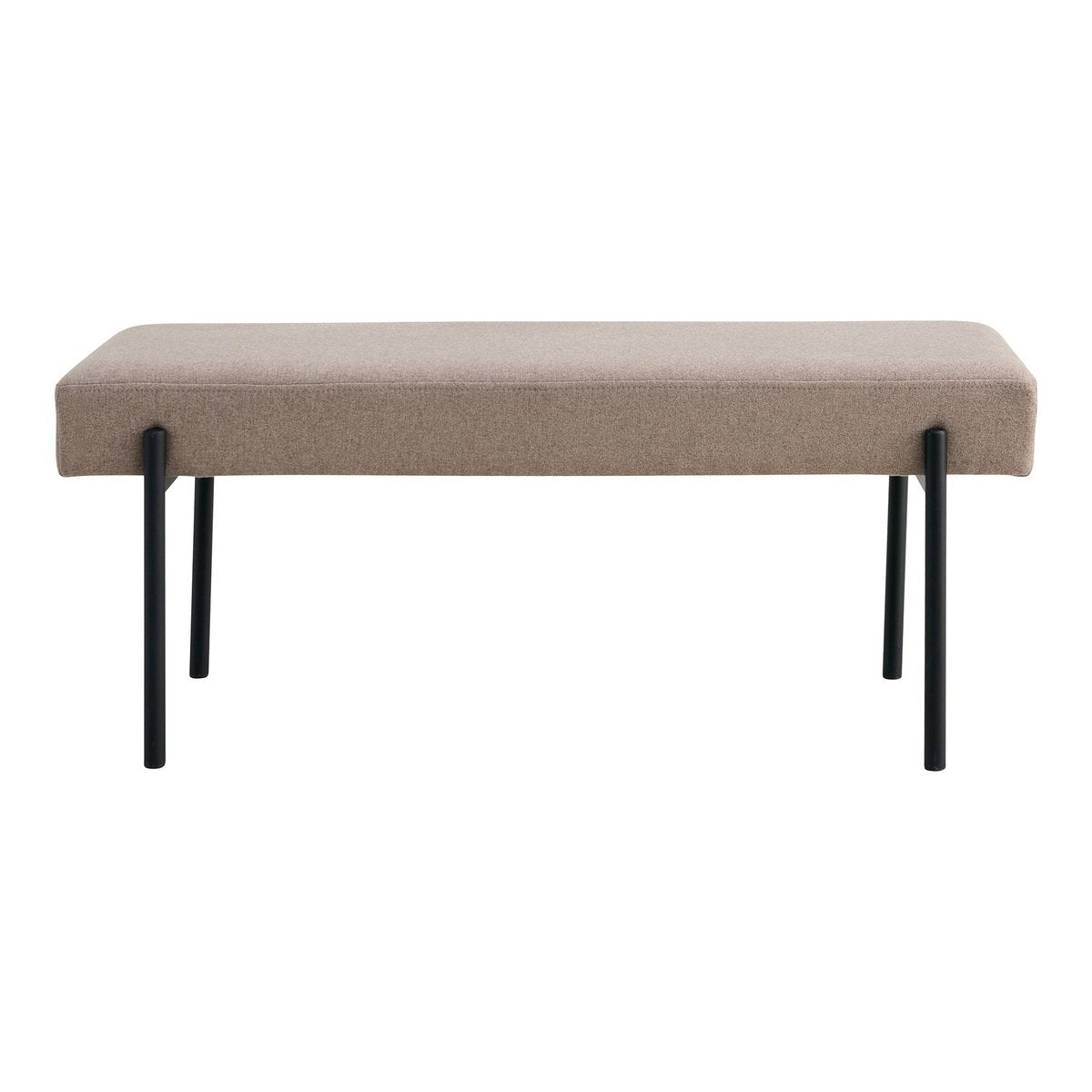 Swindon Bench - Bank, steen met zwarte poten, 100x36x42,5 cm, HN1231 House Nordic ApS