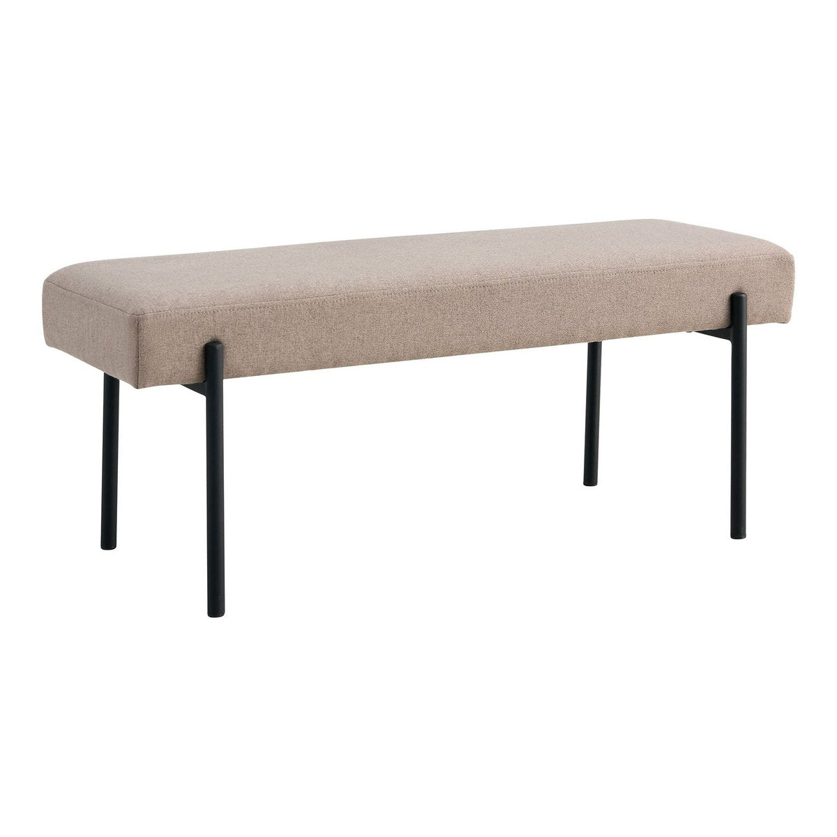 Swindon Bench - Bank, steen met zwarte poten, 100x36x42,5 cm, HN1231 House Nordic ApS