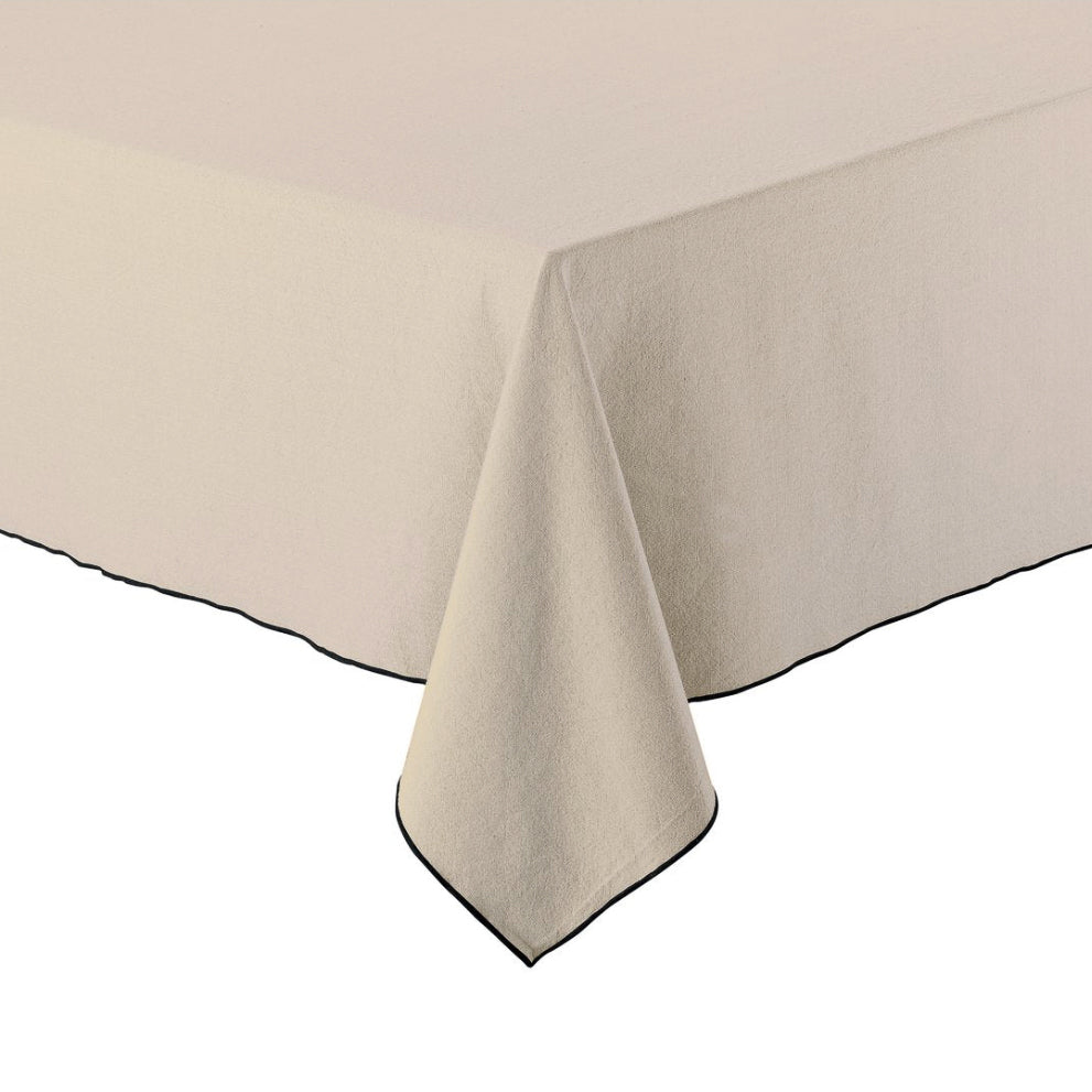 tafelkleed gerecycled katoen – grace ficelle – 140 × 250 cm WINKLER