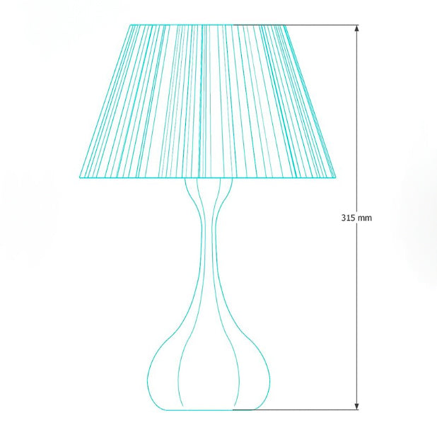 tafellamp hexagon mini – bamboe en PLA – Made by Loef Noii HOME