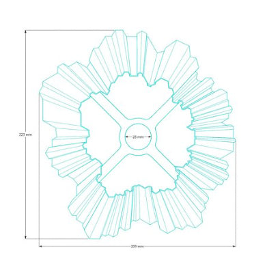 tafellamp hexagon mini – bamboe en PLA – Made by Loef Noii HOME