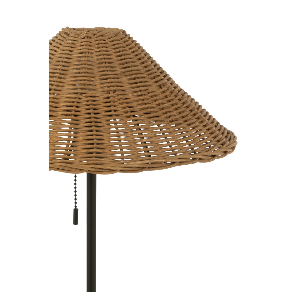 tafellamp met rotan kap - zwart-naturel - J-line J-Line