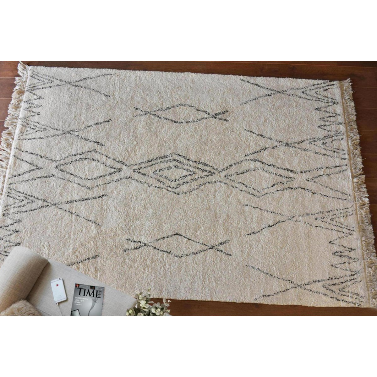 Tapis Crimble Ivoire/koolstof 160 x 230 VIVARAISE