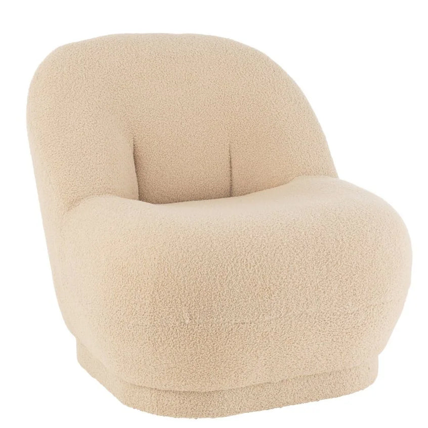 teddy bouclé fauteuil – warm beige J-Line