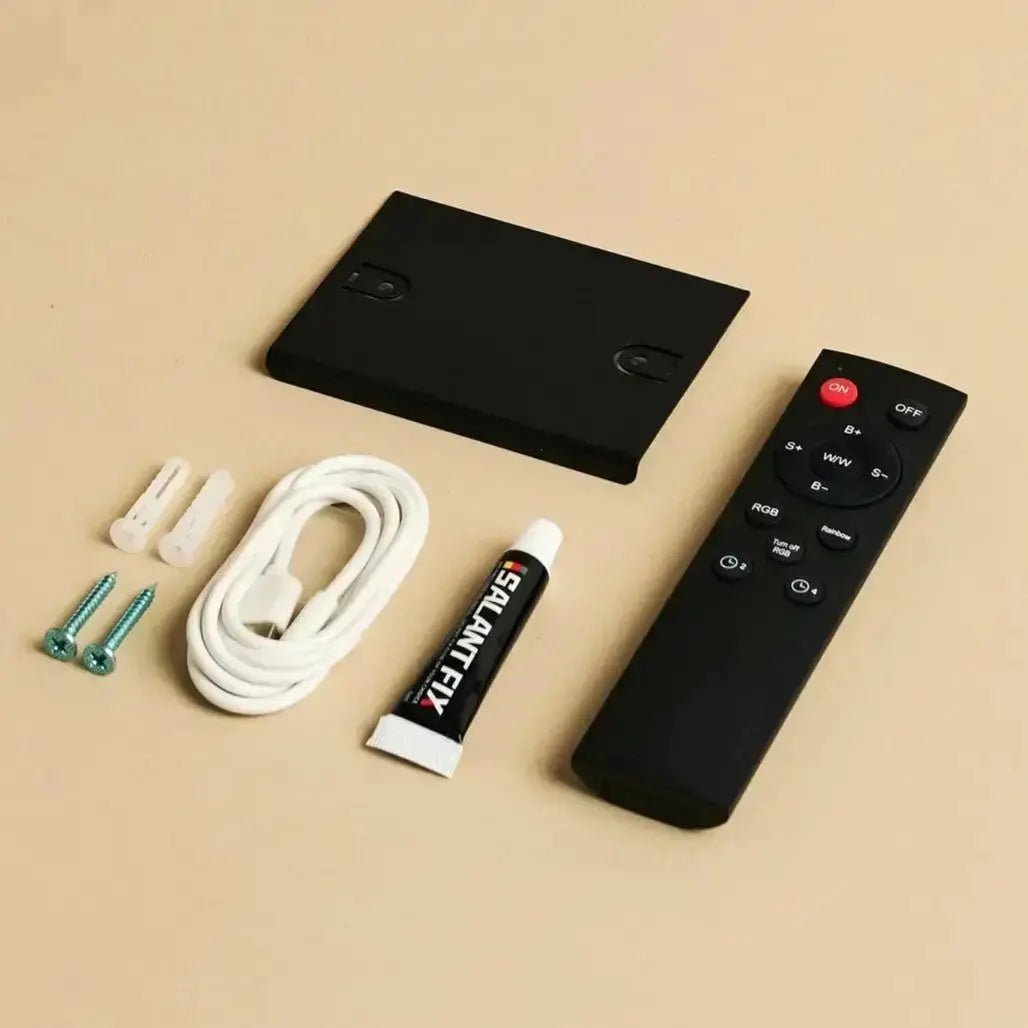 Tess Steengrijs Oplaadbare Wandlamp | Bewegingssensor, 20 lichtmodi Afstandsbediening Tavellio - Amsterdam