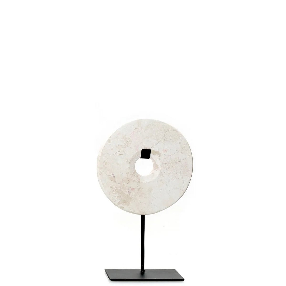 The Marble Disc on Stand - White - S Bazar Bizar