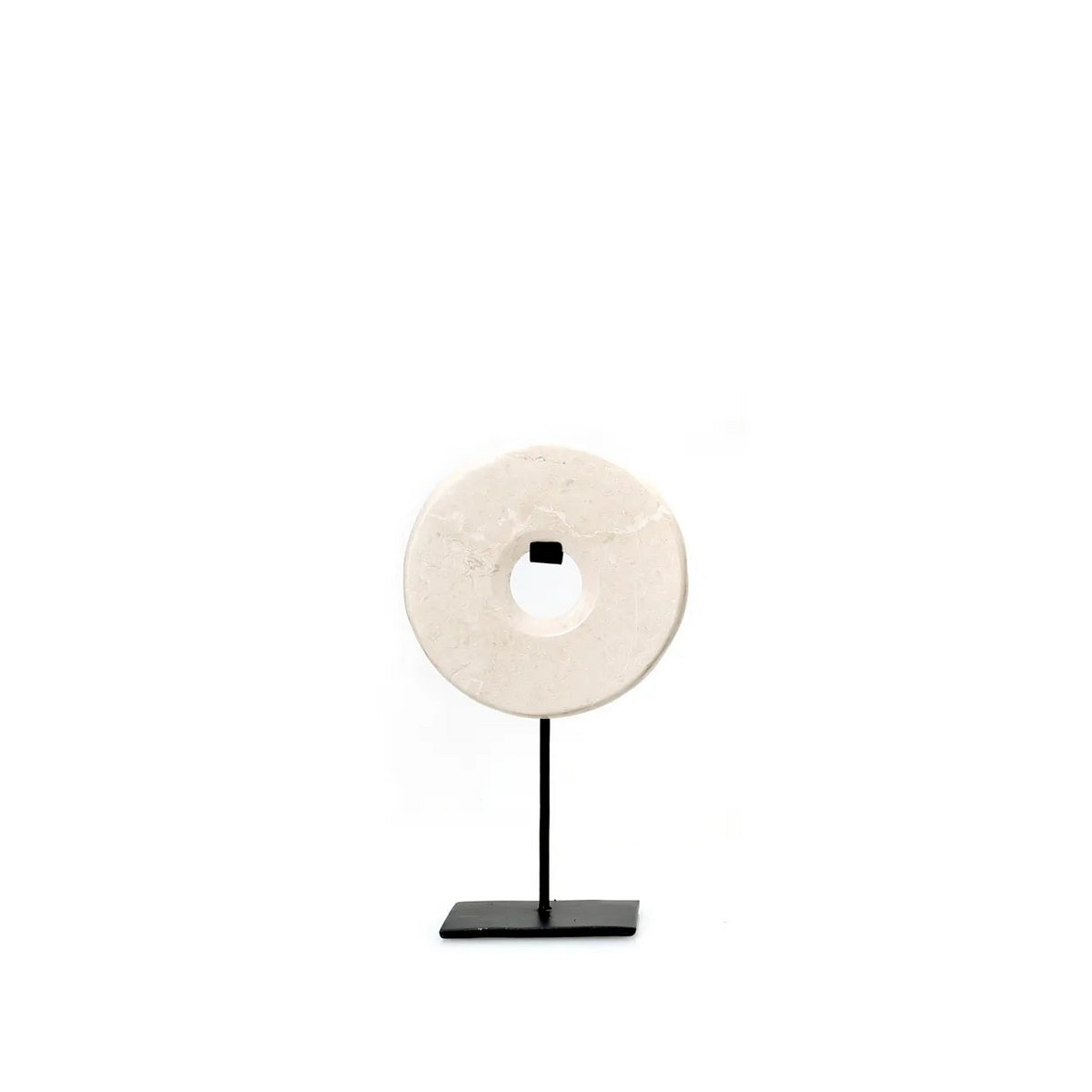 The Marble Disc on Stand - White - S Bazar Bizar