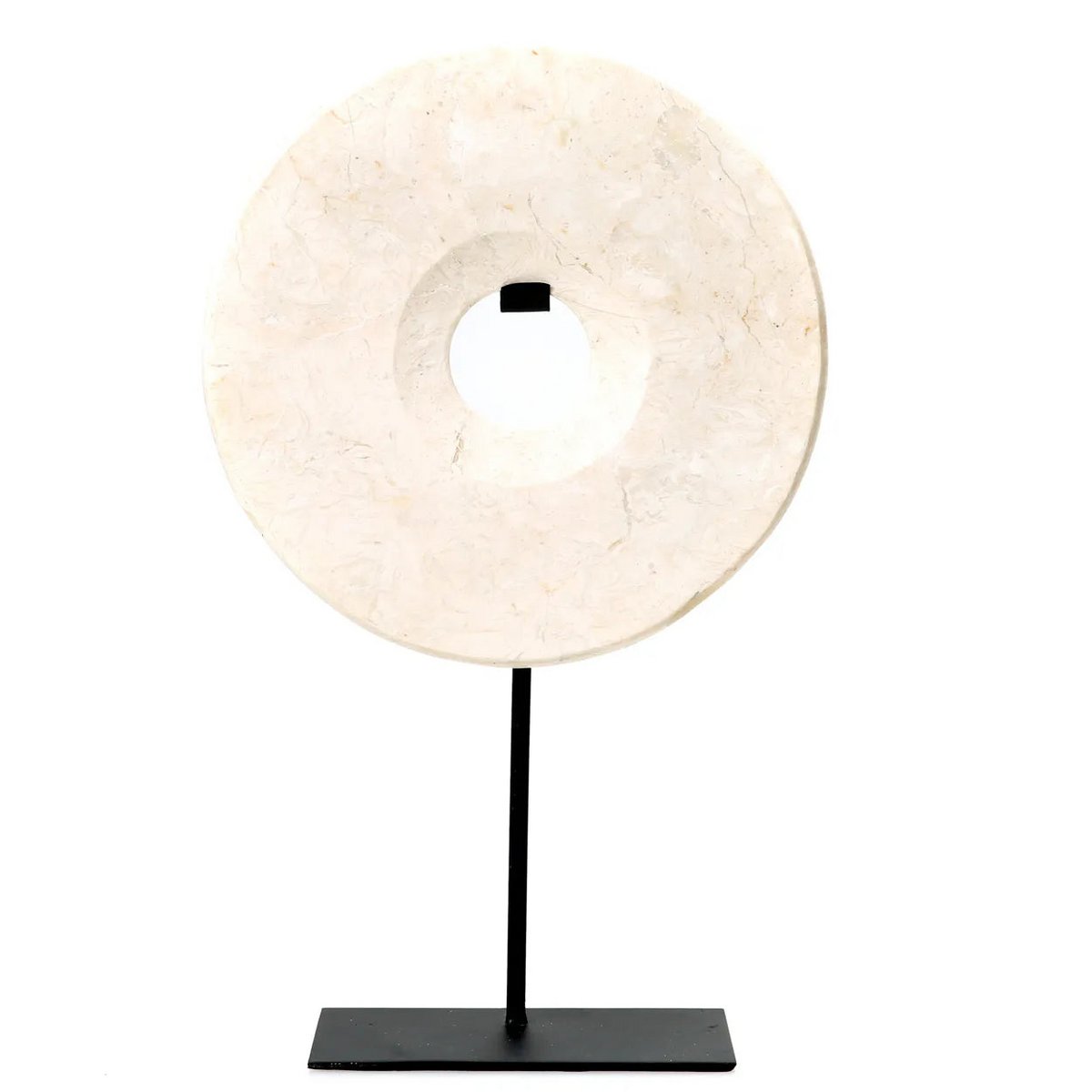 The Marble Disc on Stand - Wit - L Bazar Bizar