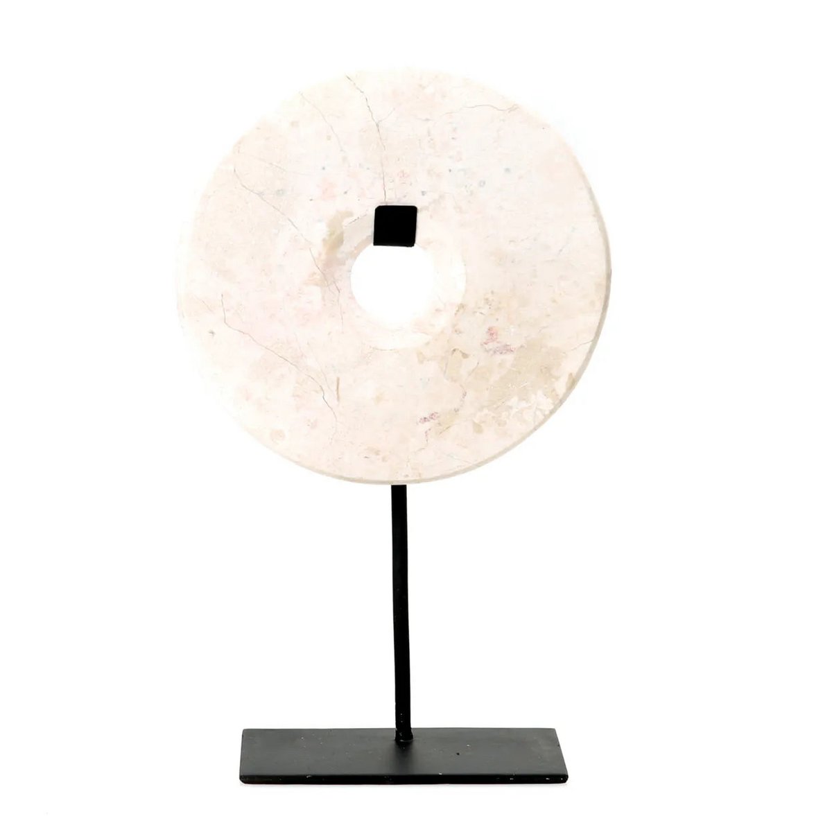 The Marble Disc on Stand - Wit - L Bazar Bizar