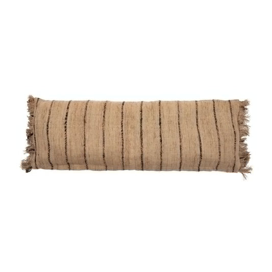 The Oh My Gee Kussenhoes - Beige Zwart - 35x100 Bazar Bizar