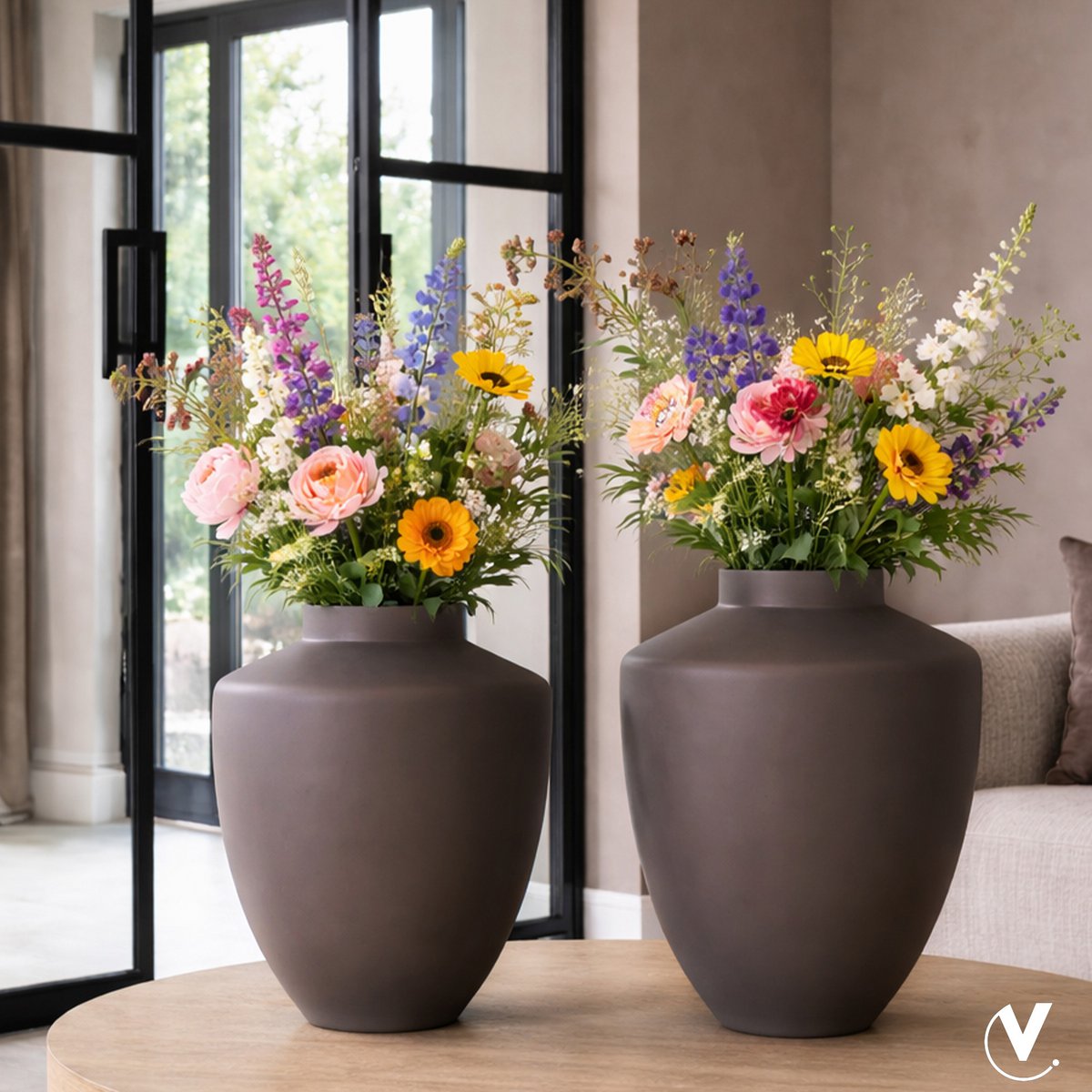 Tugela glazen vaas matbruin – Vase The World Vase The World