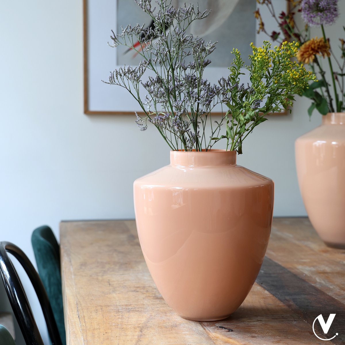 Tugela glazen vaas pastel peach – Vase The World Vase The World