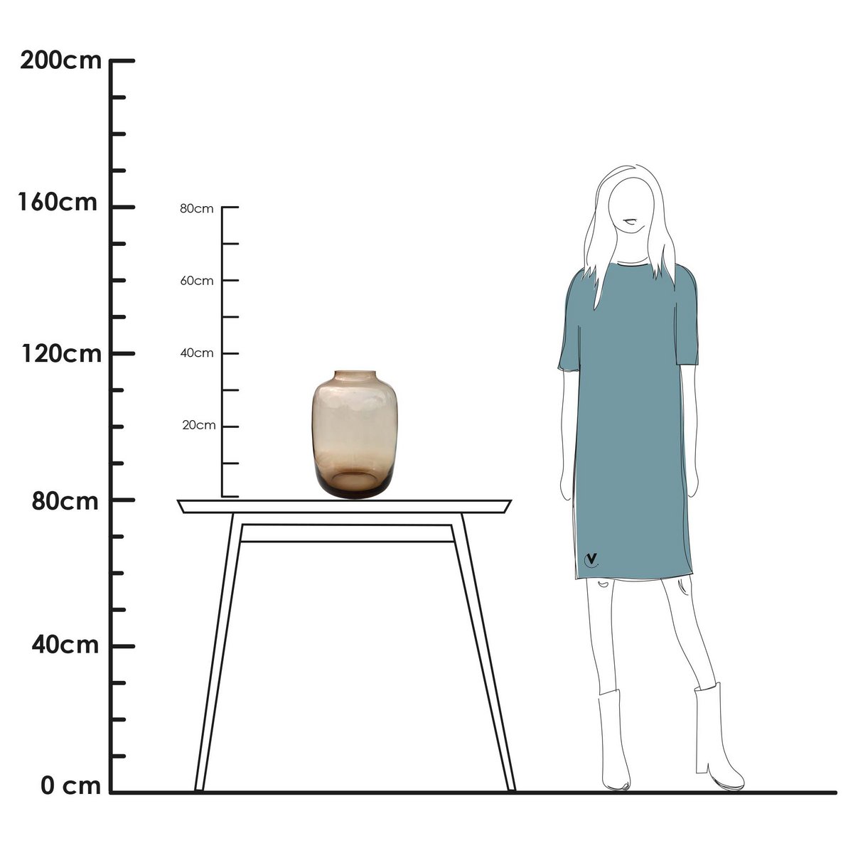 Vaas - Artic taupe Vase The World