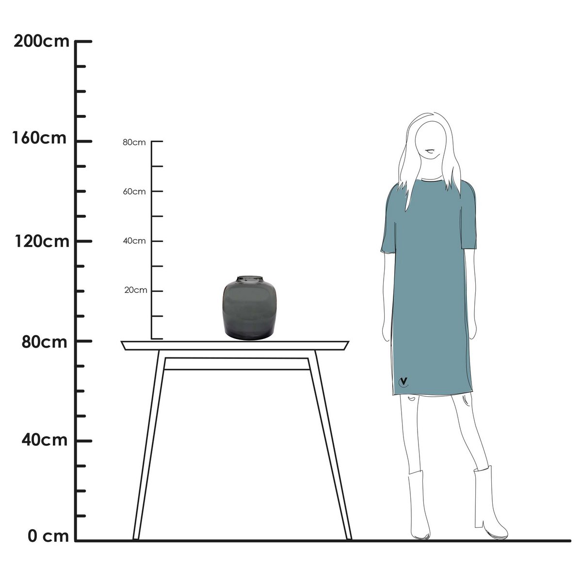Vaas - Bartica grey Vase The World