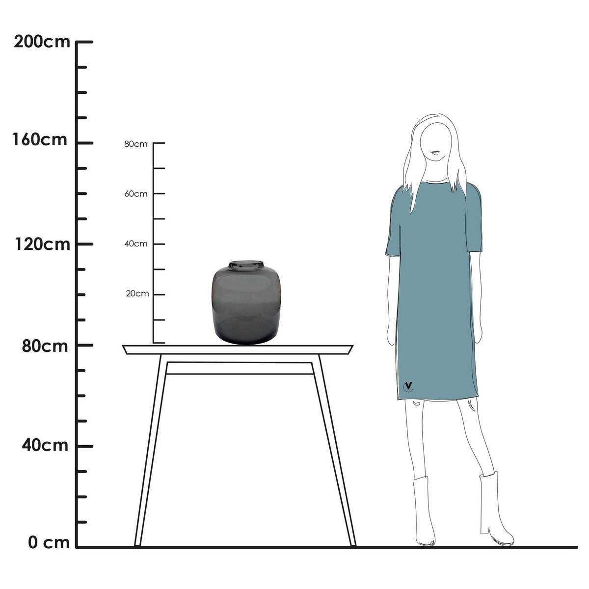 Vaas - Bartica grey Vase The World