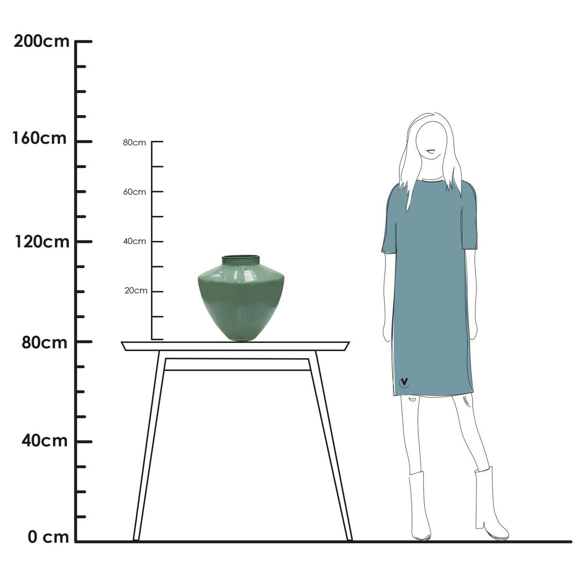 Vaas - Kagera pastel green Vase The World