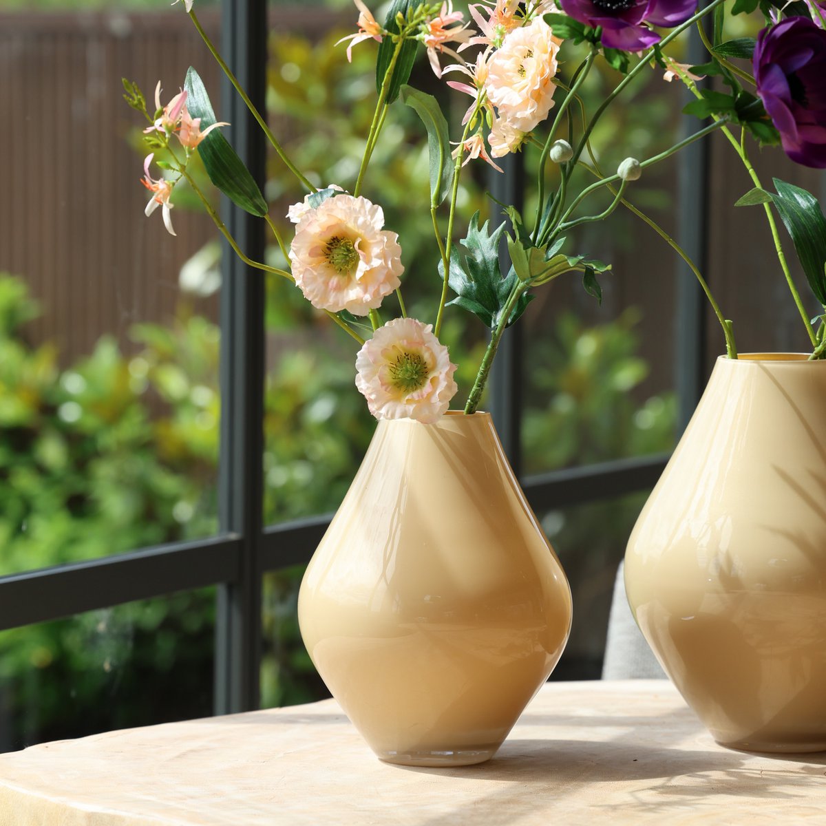 Vaas - Lesse metallic pastel sand Vase The World