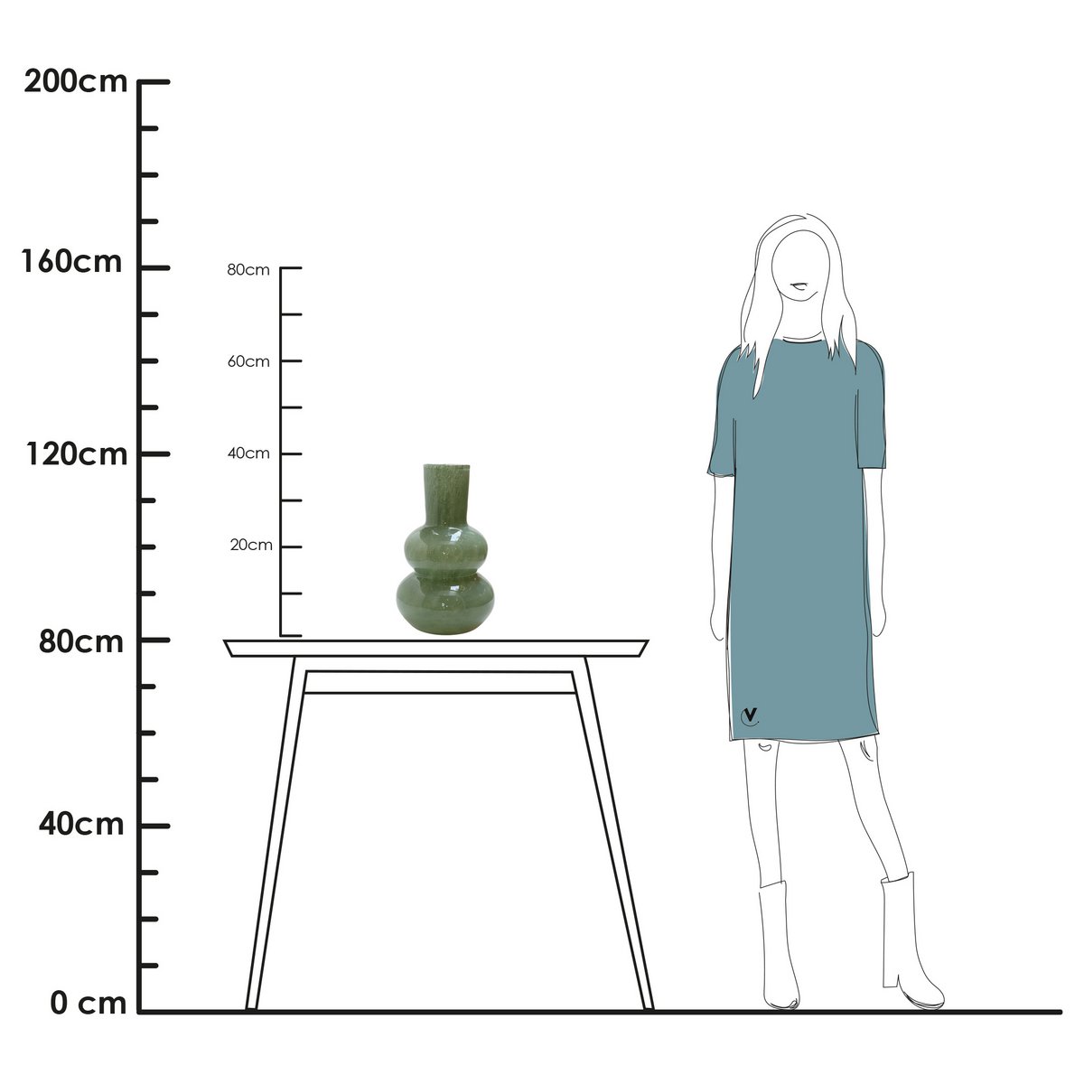 Vaas - Lindi Elite green Vase The World
