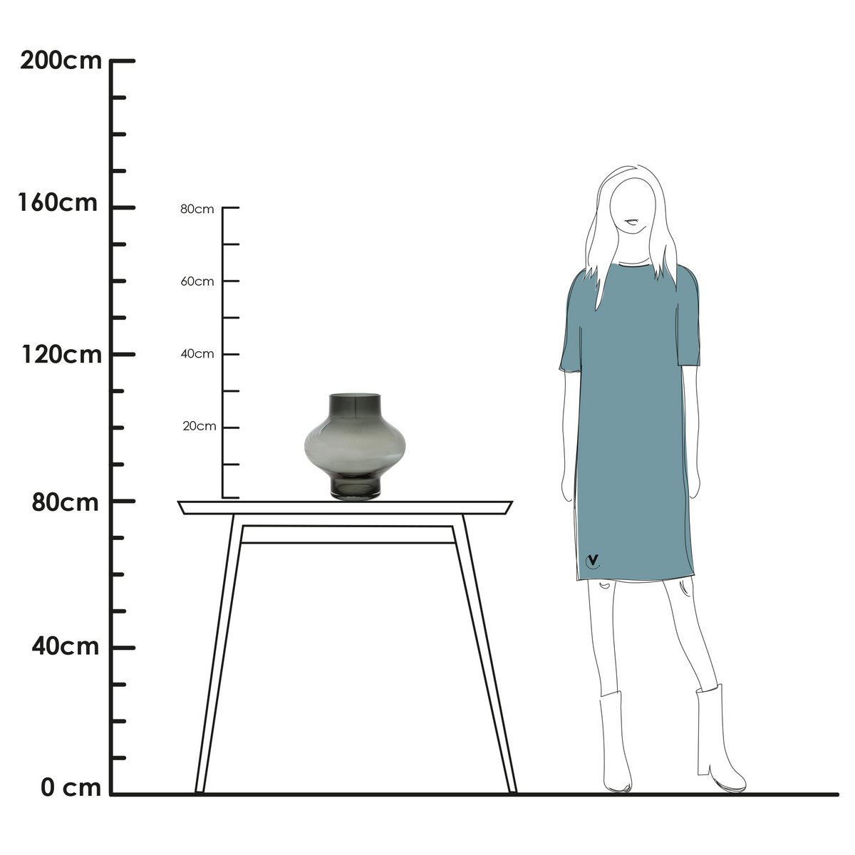 Vaas - Ruvuma grey Vase The World