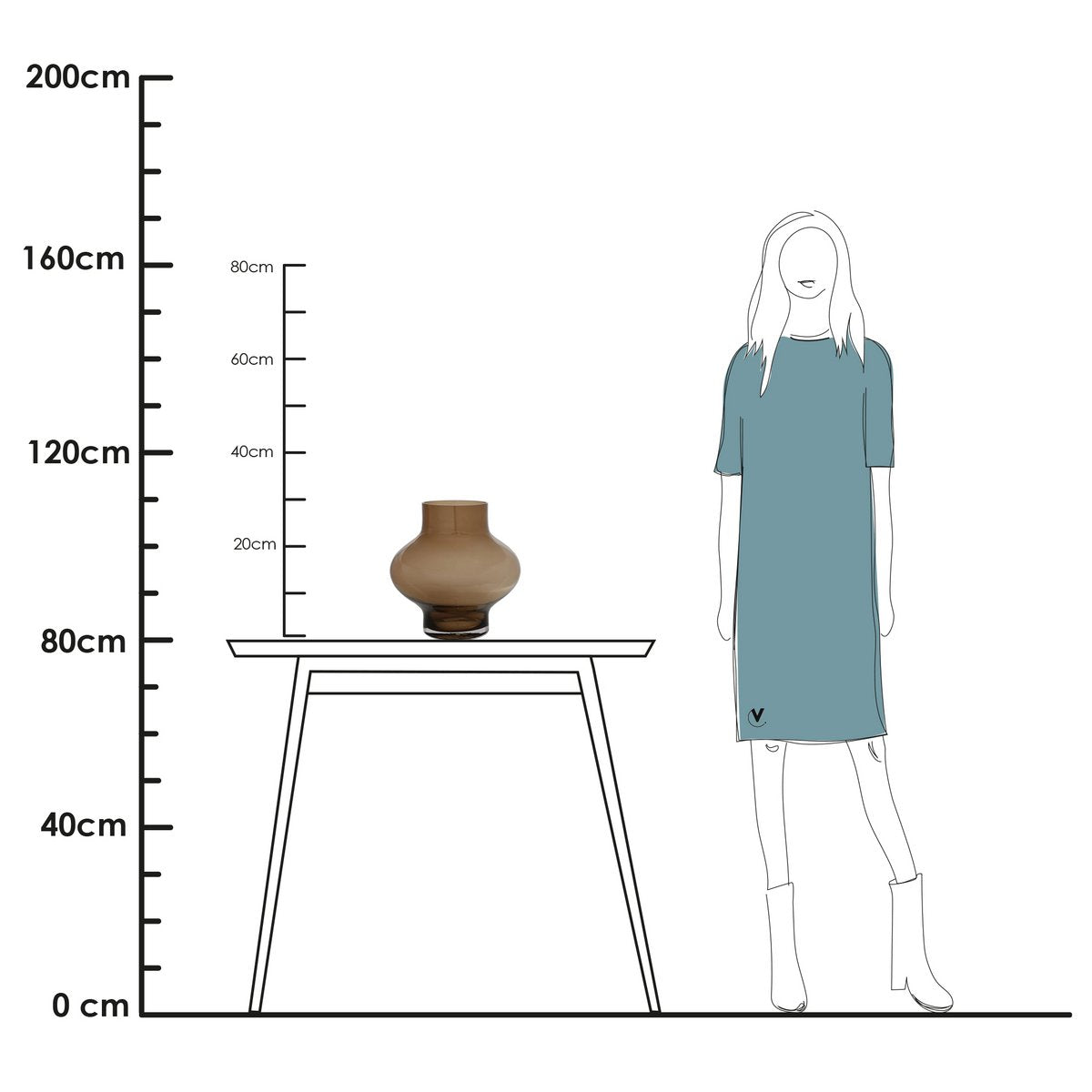 Vaas - Ruvuma taupe Vase The World