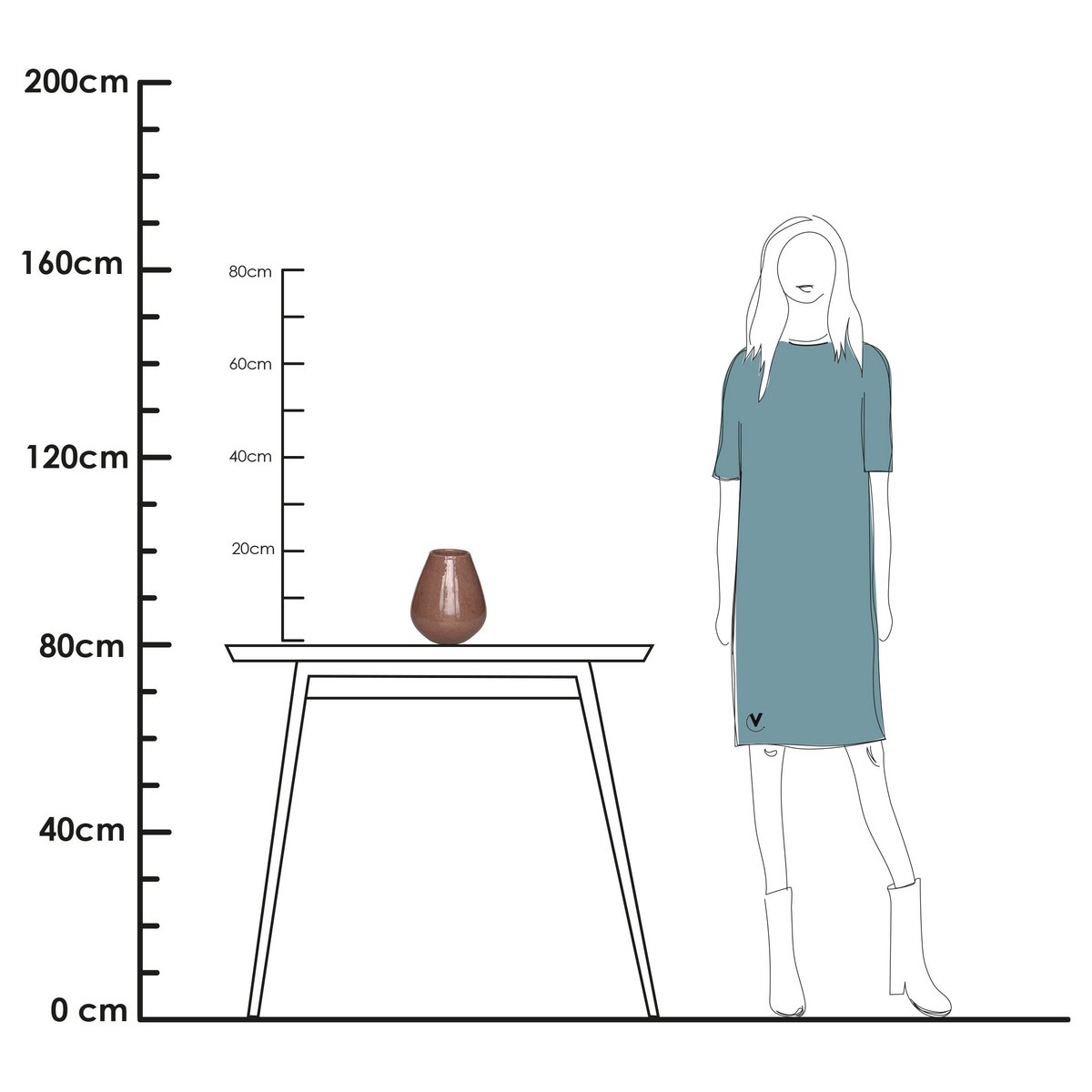 Vaas - Tasman Elite brown Vase The World