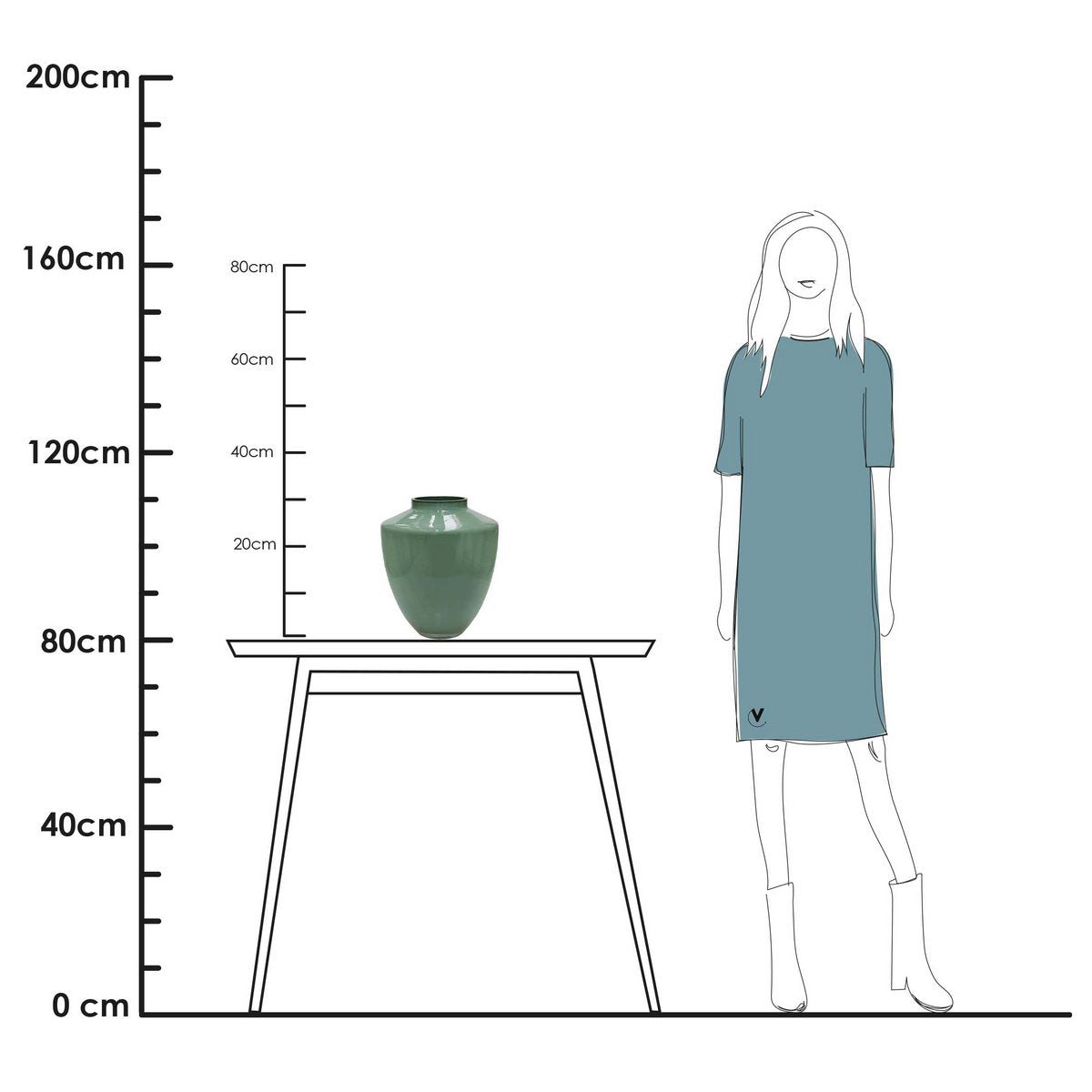 Vaas - Tugela pastel green Vase The World