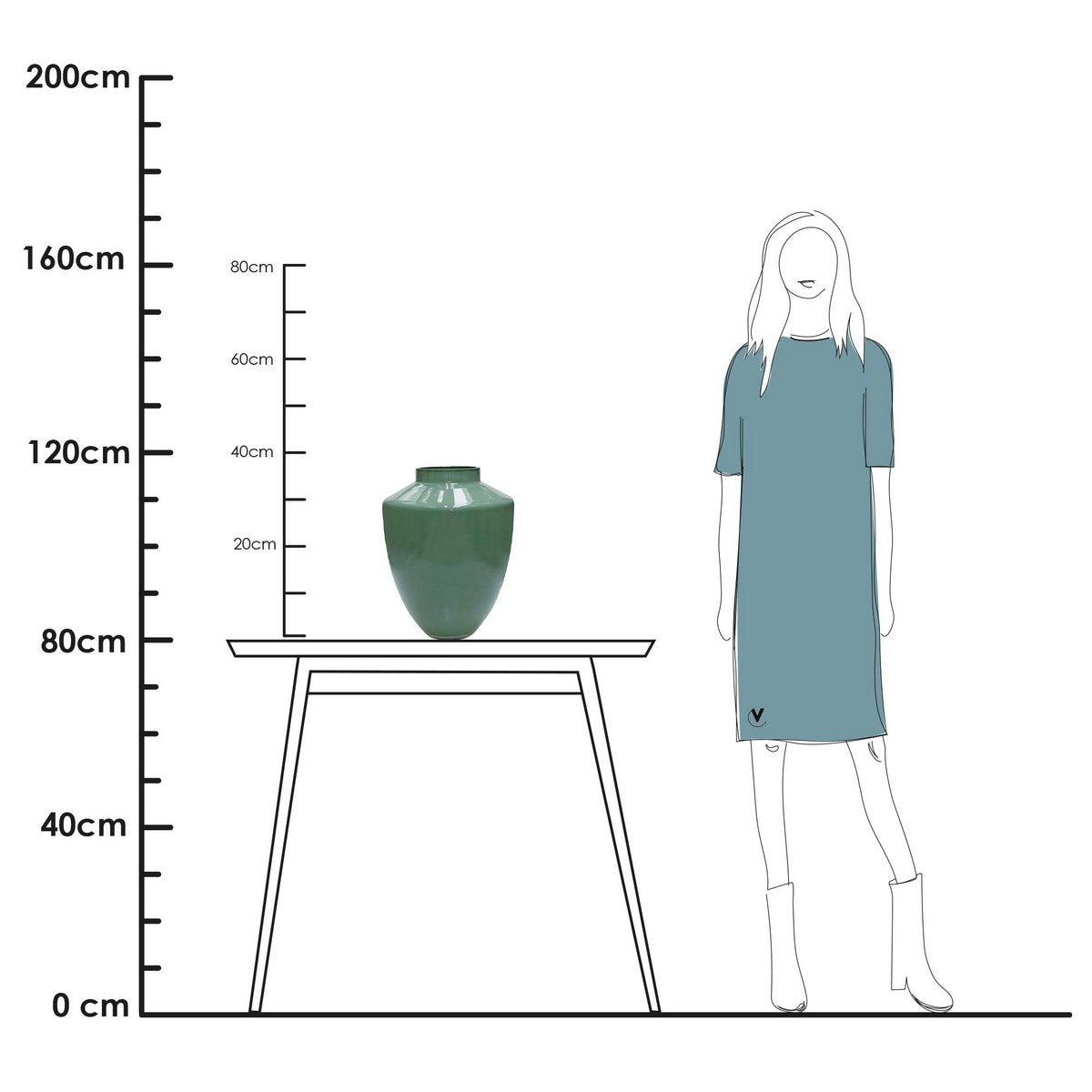 Vaas - Tugela pastel green Vase The World