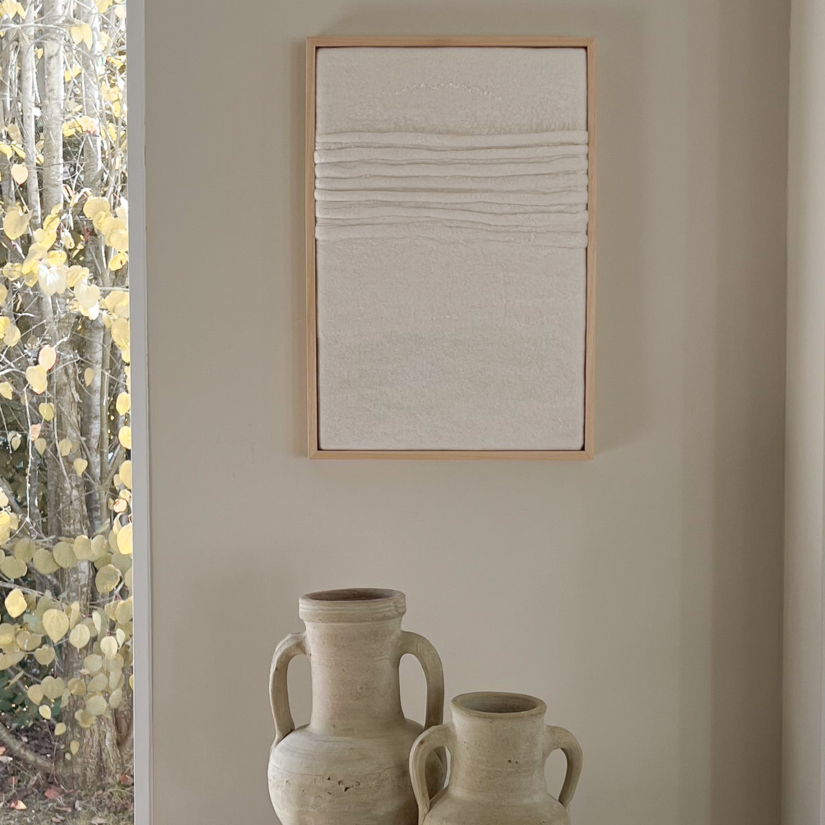 Vilten schilderij Limes III – Vilt & Vlow | 33 × 48 cm Noii HOME
