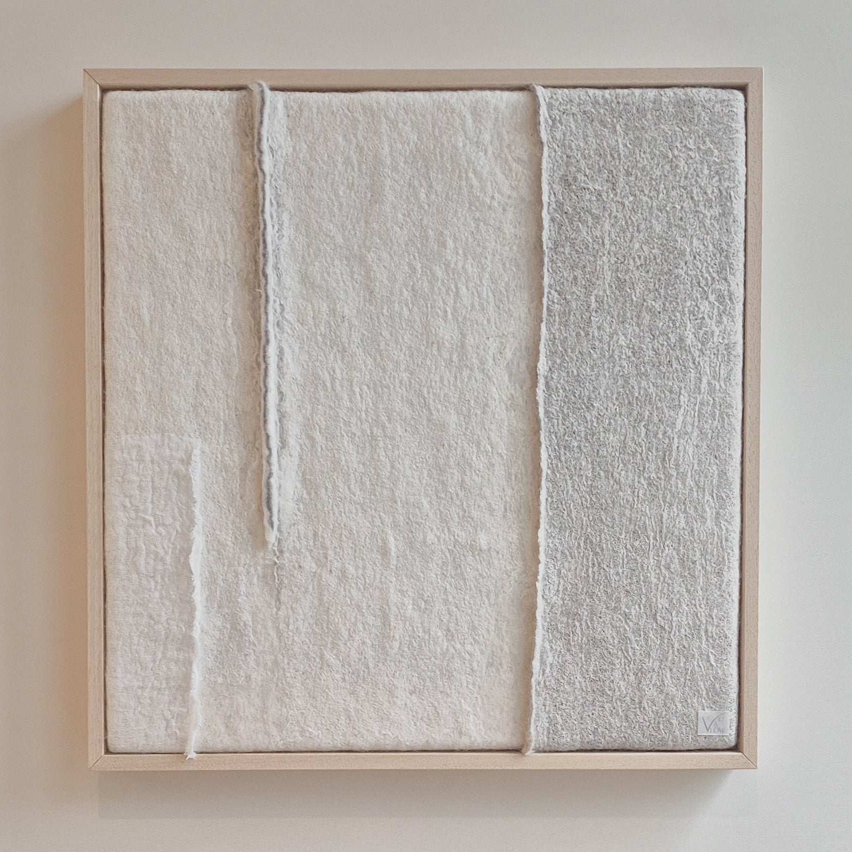 vilten wandkunst imperfectus I – vilt & vlow | 40 × 40 cm Noii HOME