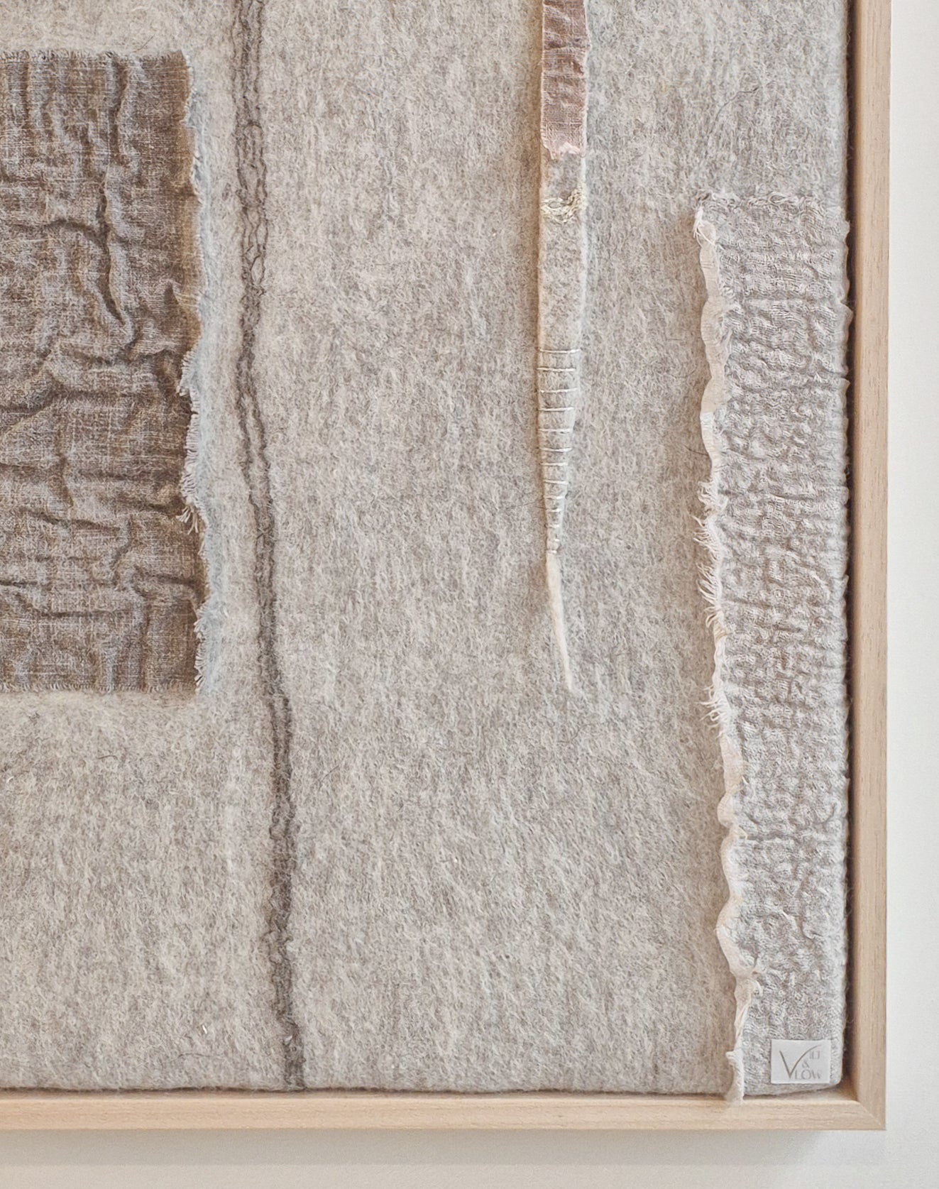 vilten wandkunst imperfectus IX – vilt & vlow | 40 × 30 cm Noii HOME