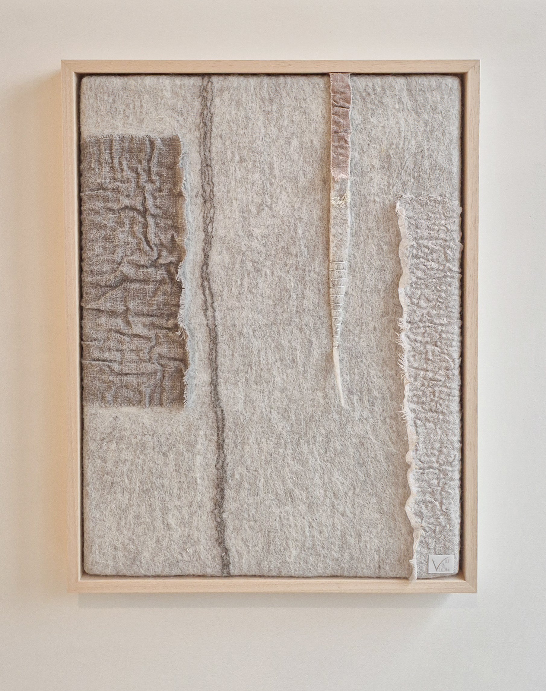 vilten wandkunst imperfectus IX – vilt & vlow | 40 × 30 cm Noii HOME