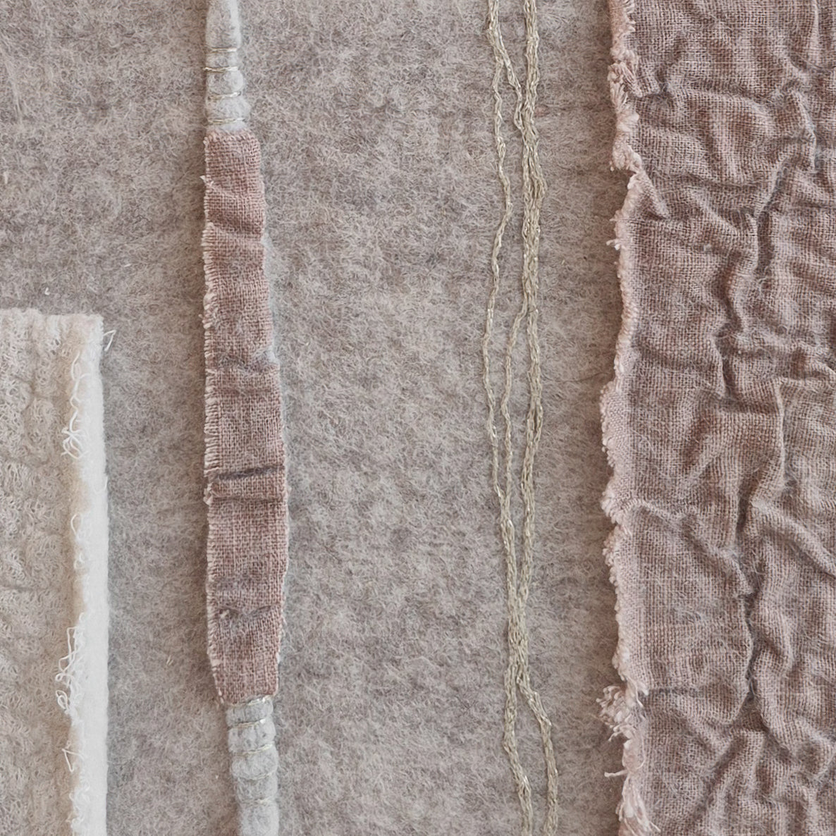 vilten wandkunst imperfectus V – vilt & vlow | 20 × 20 cm Noii HOME