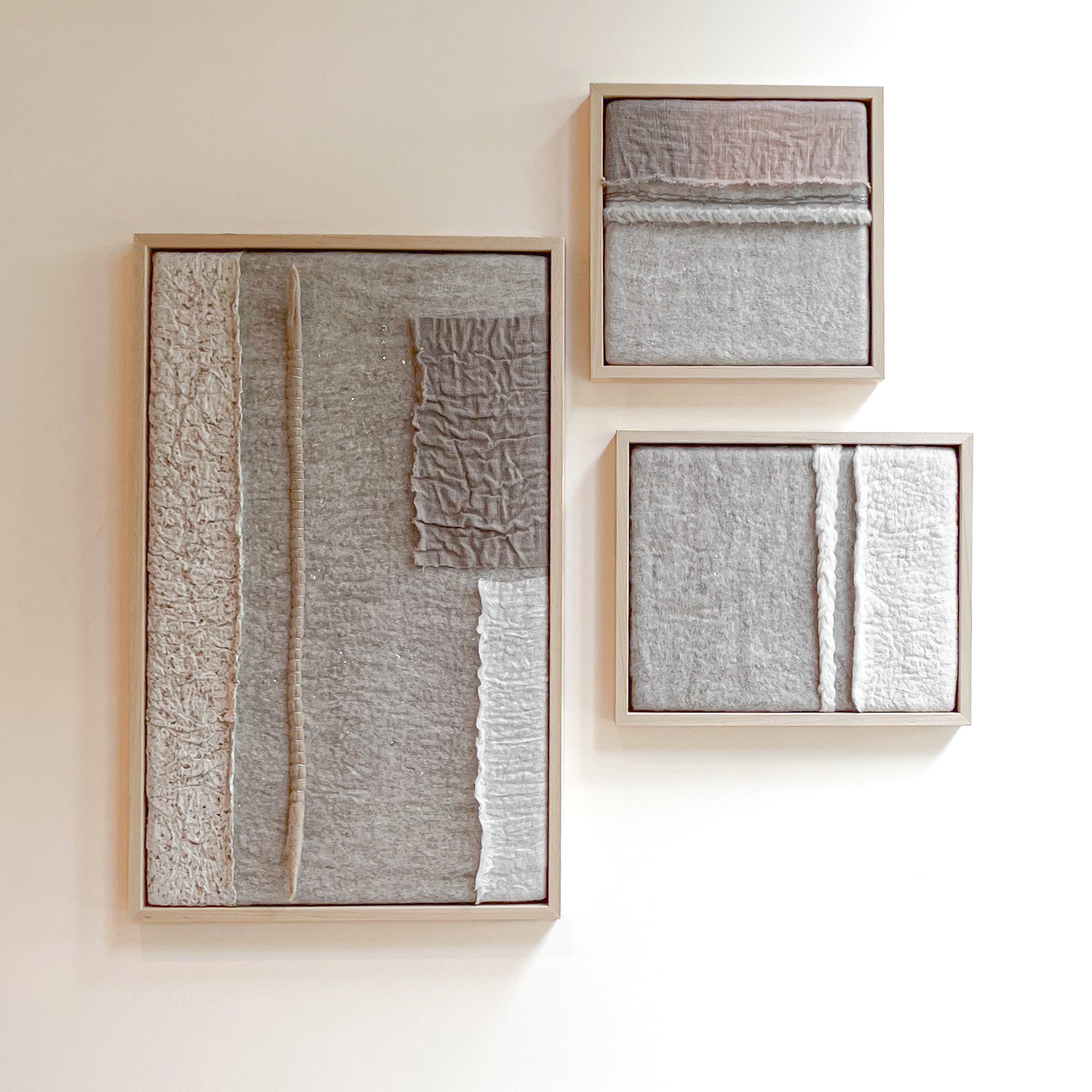 vilten wandkunst imperfectus XVII – vilt & vlow | 23 × 23 cm Noii HOME