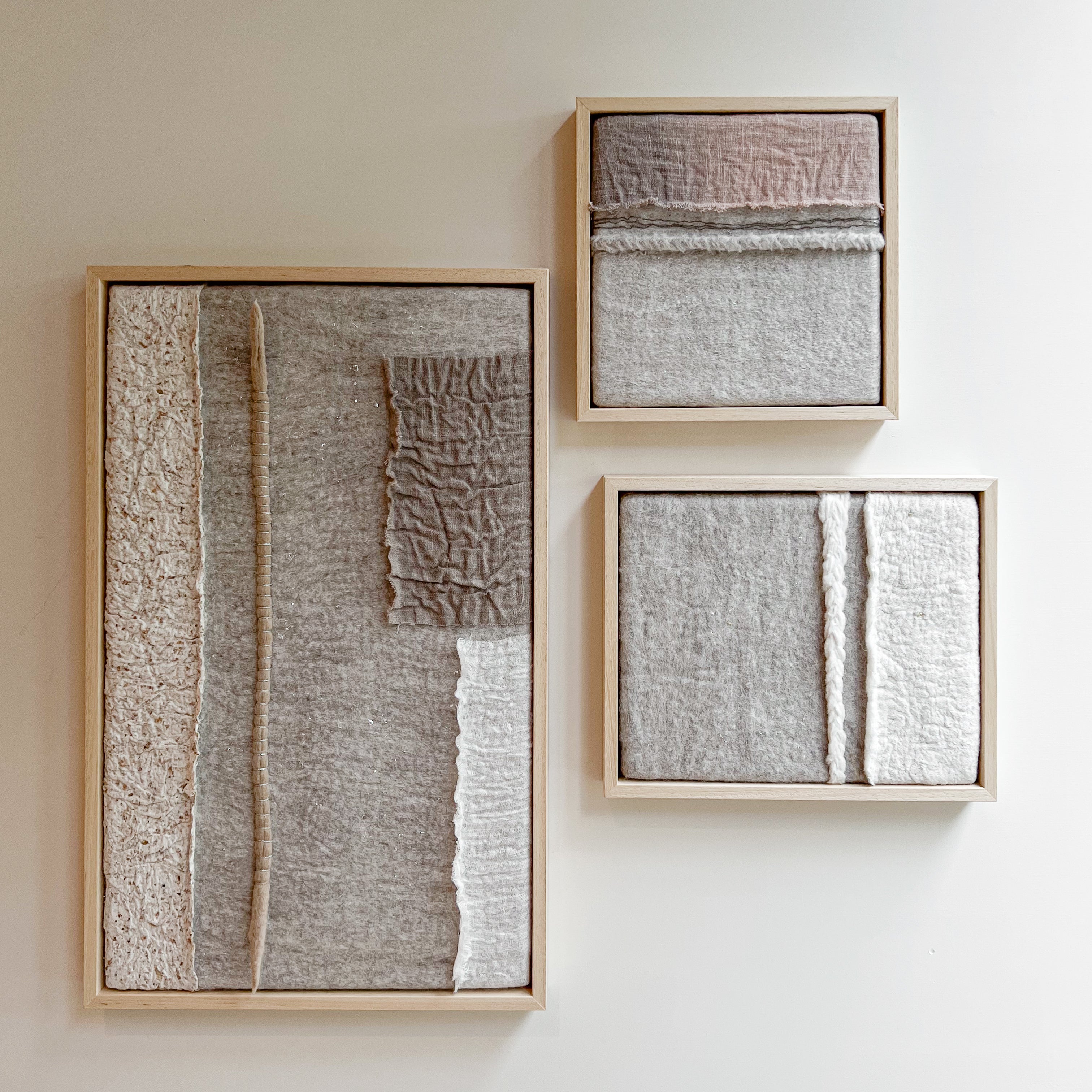 vilten wandkunst imperfectus XVII – vilt & vlow | 23 × 23 cm Noii HOME