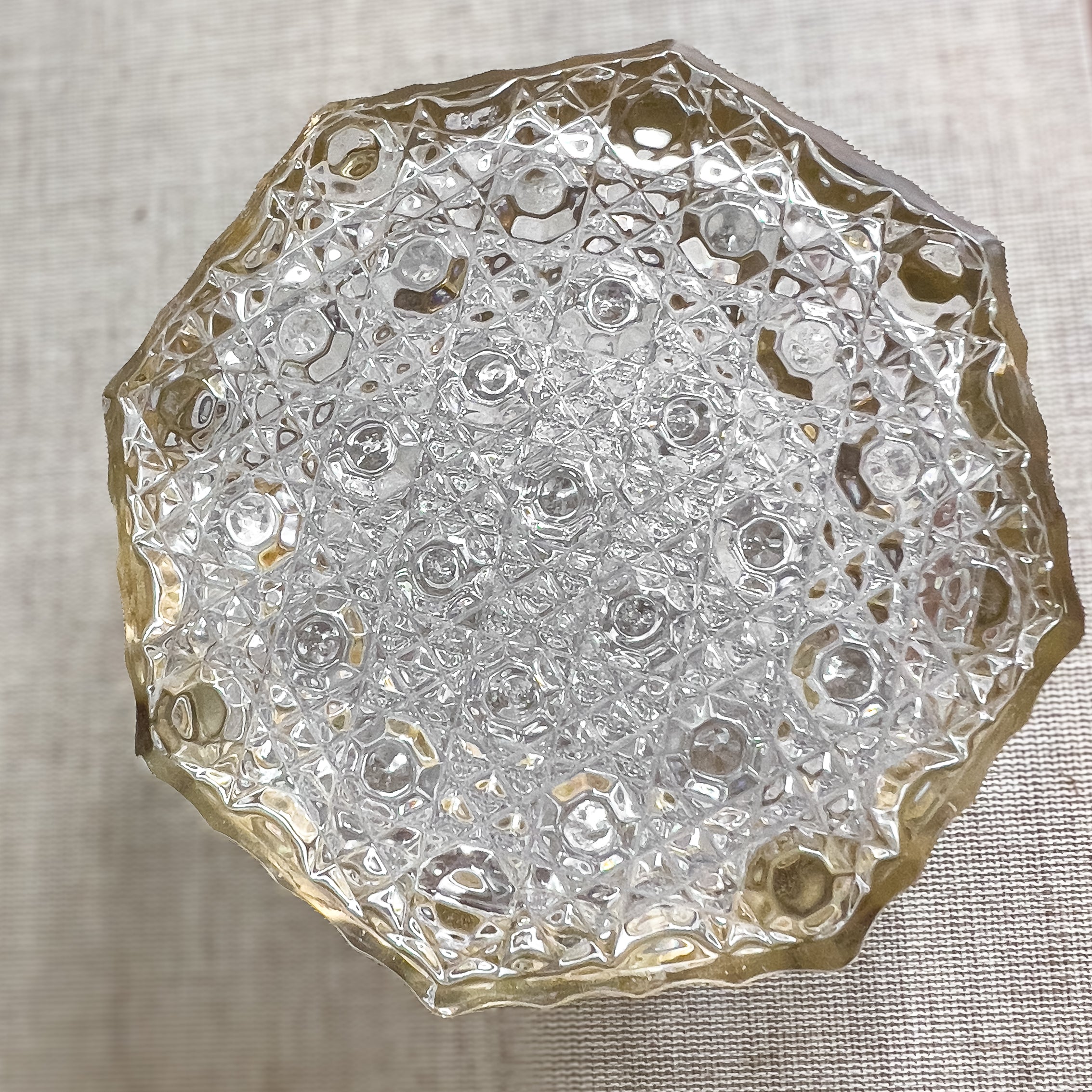 vintage kristallen sieradendoos met messing scharnier – baccarat stijl Noii HOME
