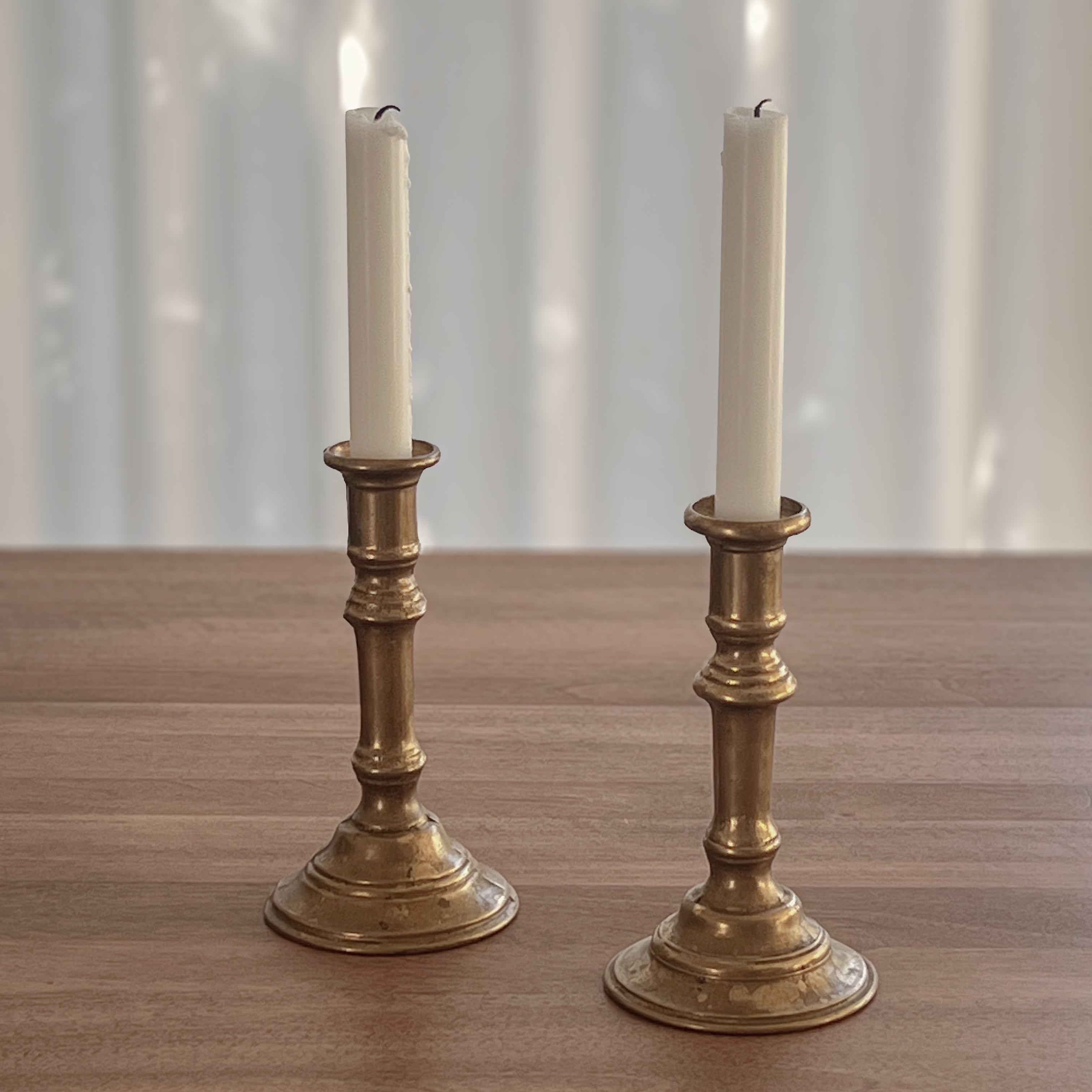 vintage messing kandelaren – robuust - set van 2 Noii HOME