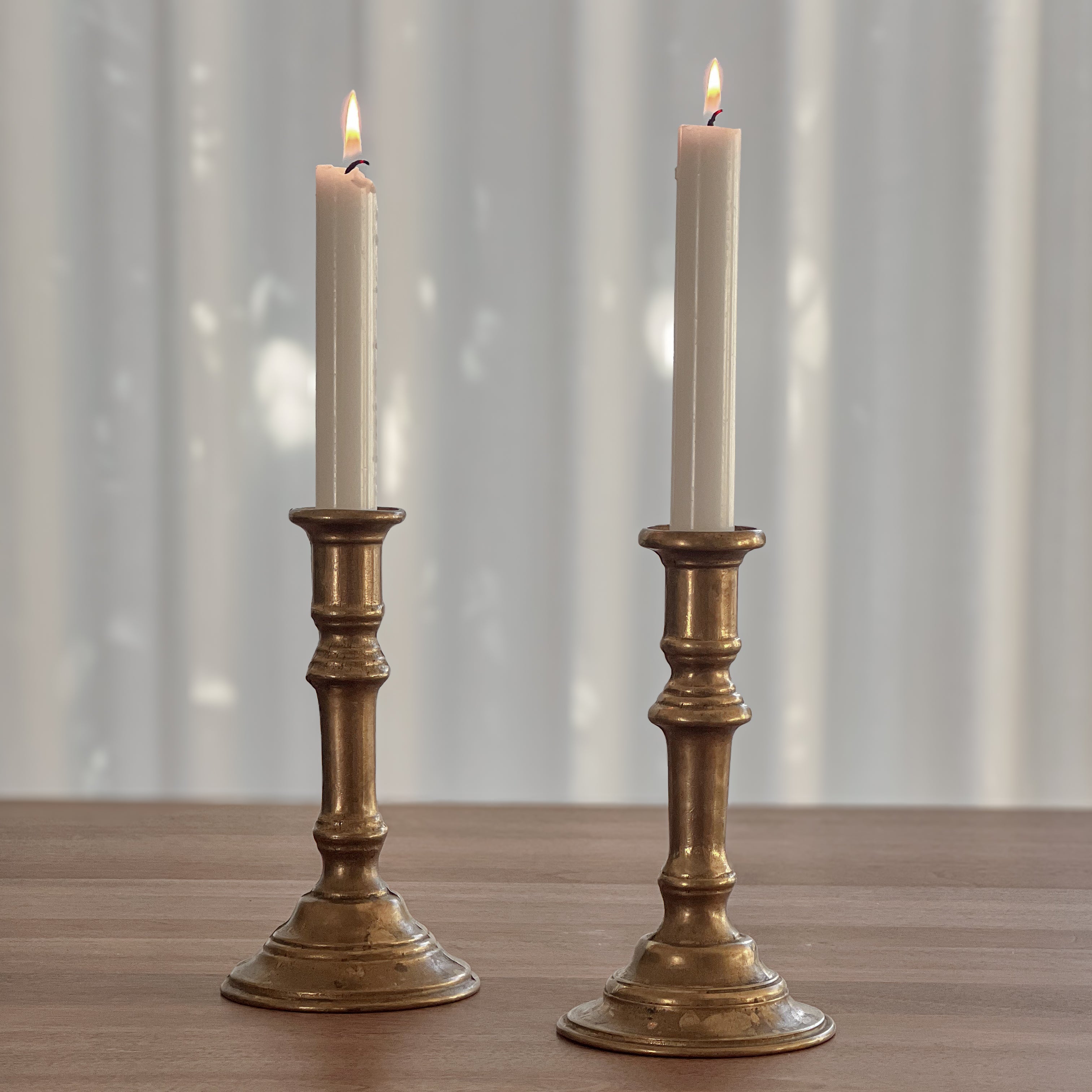 vintage messing kandelaren – robuust - set van 2 Noii HOME
