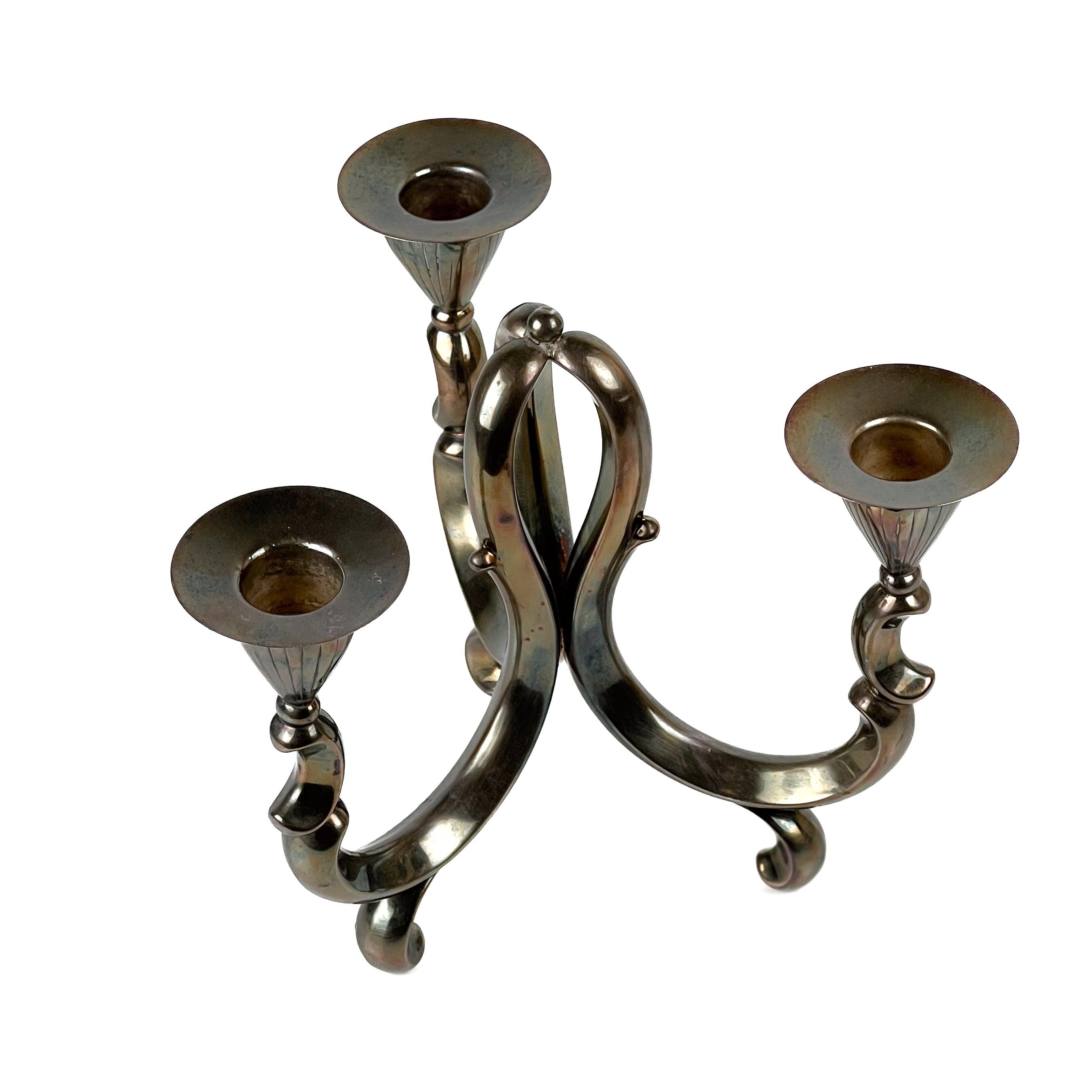 Vintage metalen 3-armige kandelaar – robuust & elegant Noii HOME